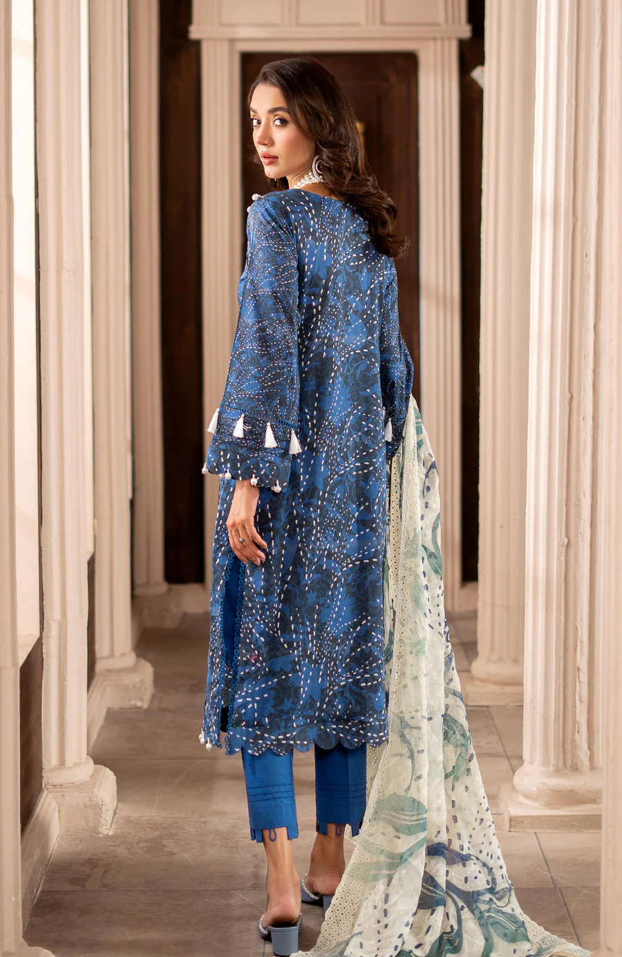 Alzohaib SSD-25-01 Sunshine Schiffli Dupatta 2025 - Image 2