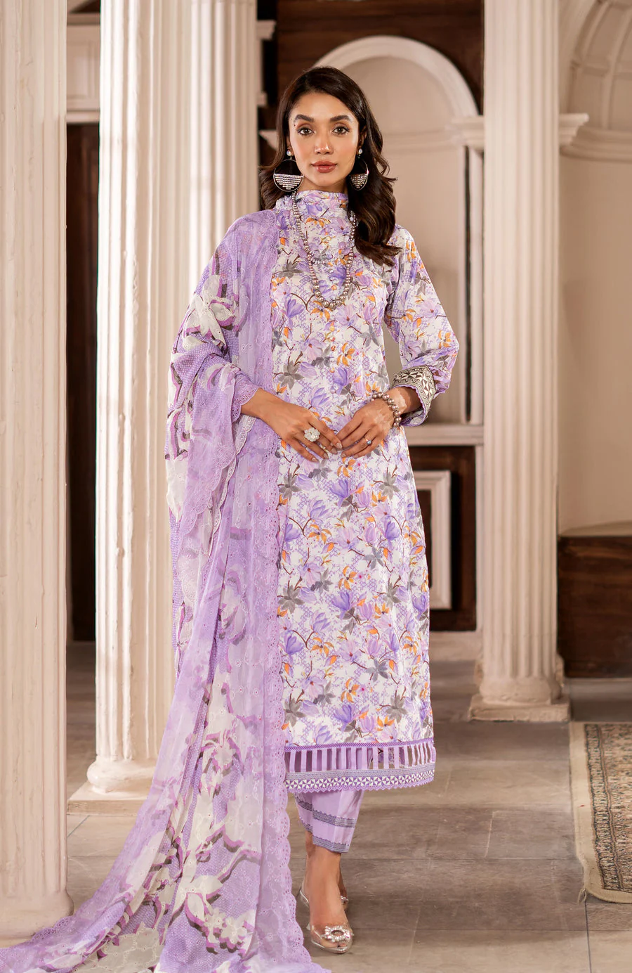 Alzohaib SSD-25-05 Sunshine Schiffli Dupatta 2025