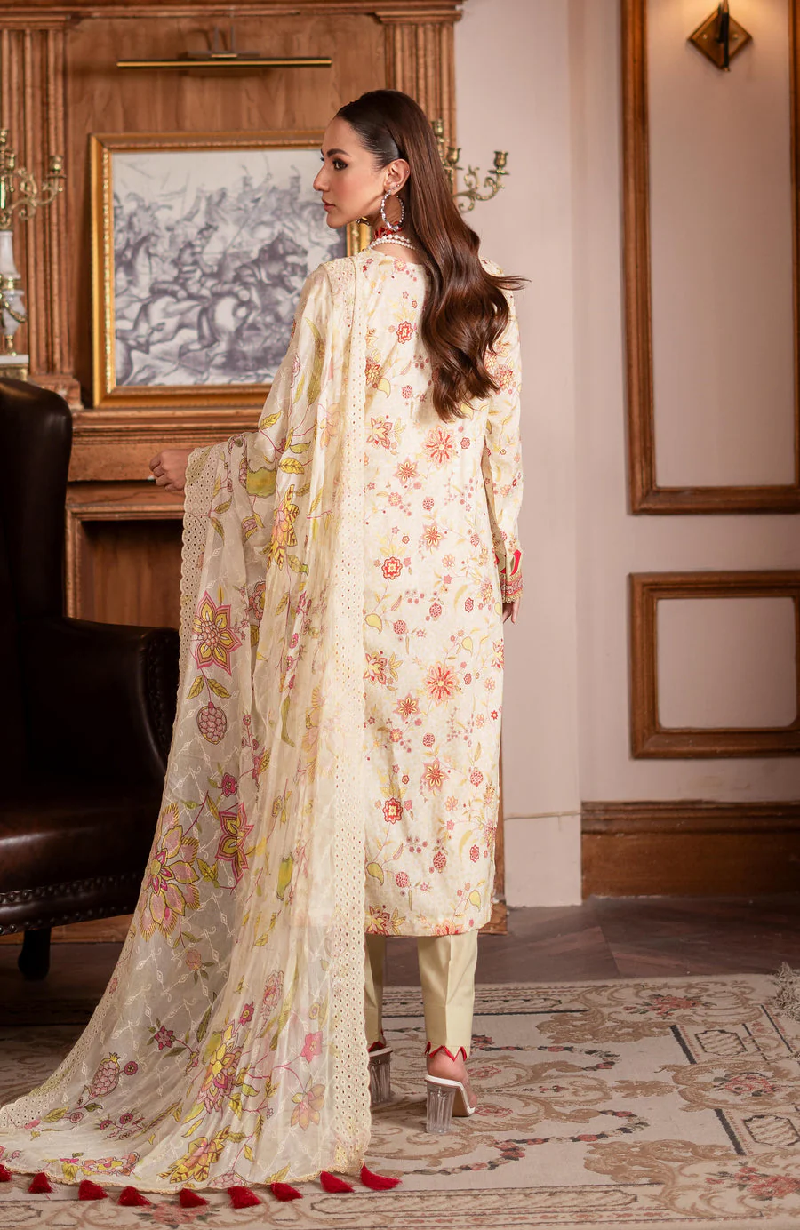 Alzohaib SSD-25-10 Sunshine Schiffli Dupatta 2025 - Image 2