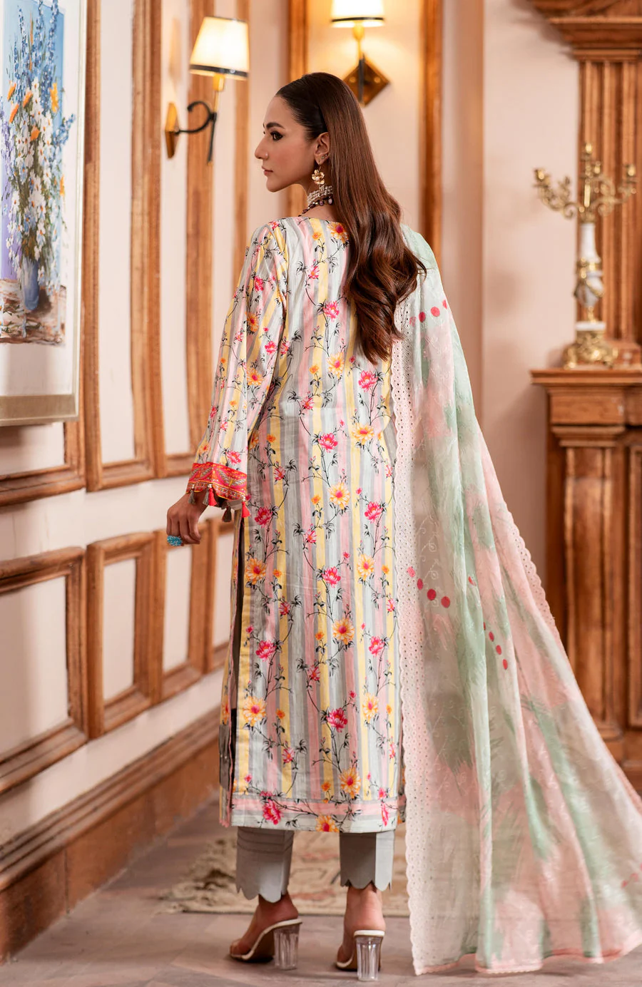 Alzohaib SSD-25-11 Sunshine Schiffli Dupatta 2025 - Image 2