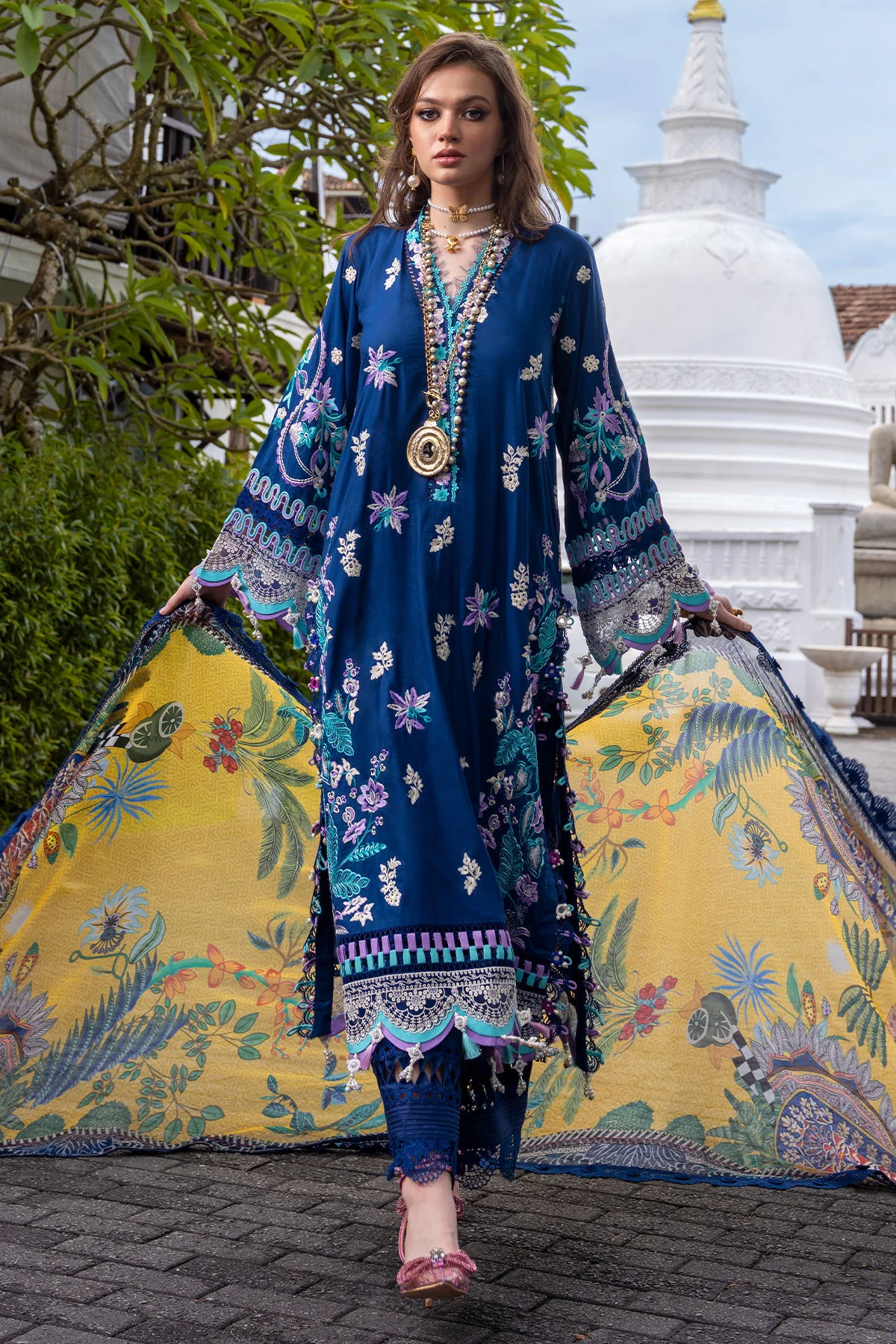 Annus Abrar Riba Neroli Luxury Lawn 2026 - Image 2