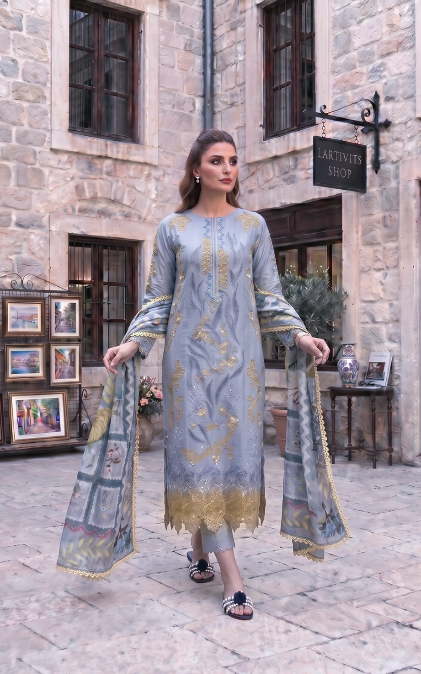 Asifa N Nabeel Ash Elegance SL26-07 Summer Lawn Collection 2026 - Image 2