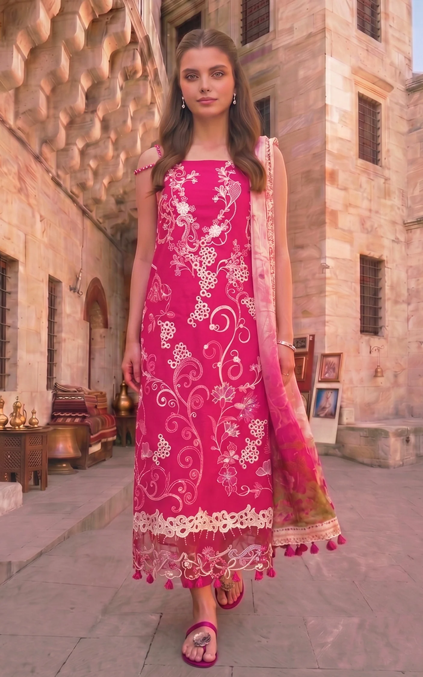 Asifa N Nabeel Fuchsia Allure SL26-09 Summer Lawn Collection 2026 - Image 2