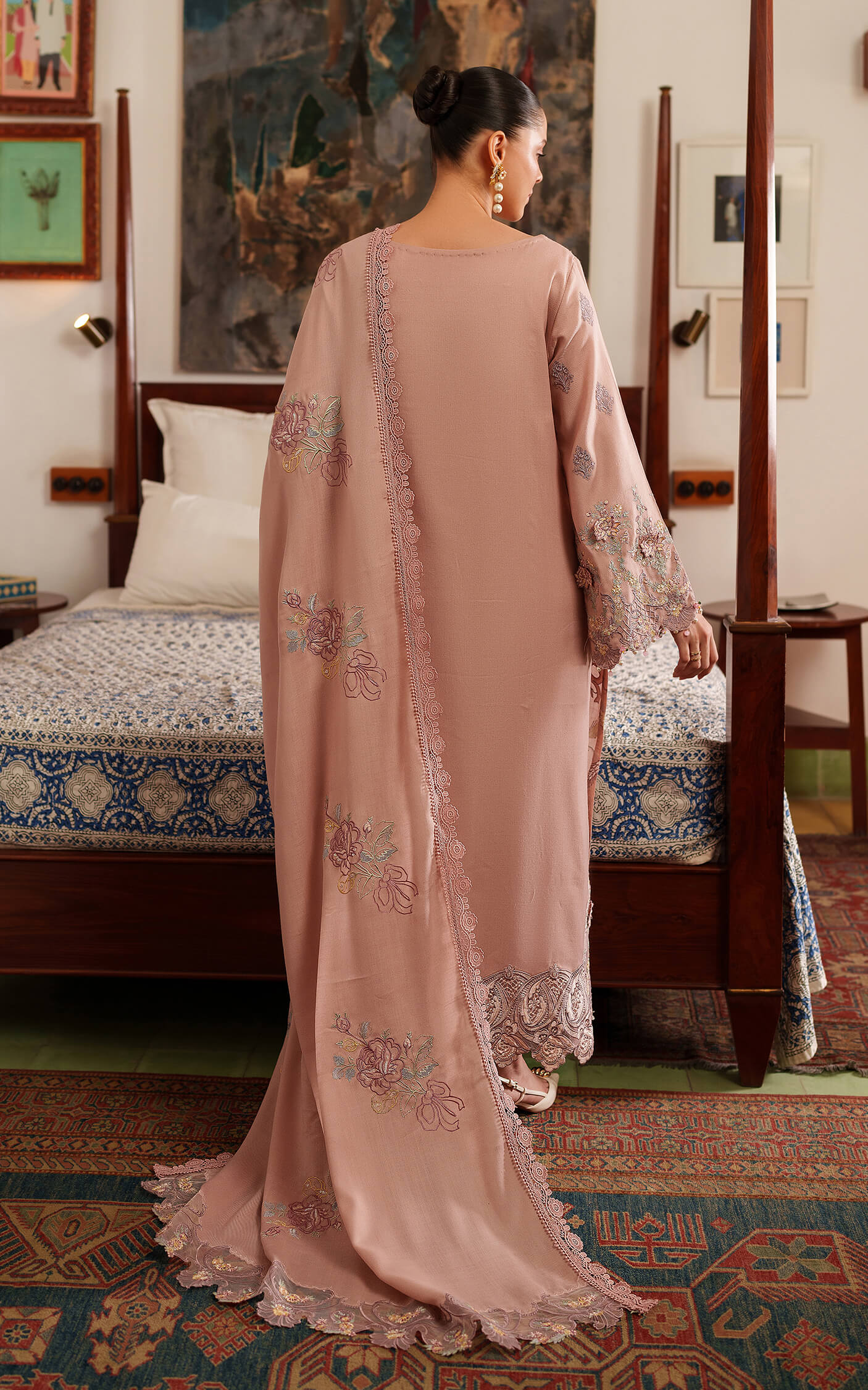 Asifa N Nabeel Glace LWC25-06 Embroidered Pashmina Luxe Winter Collection 2025 - Image 2
