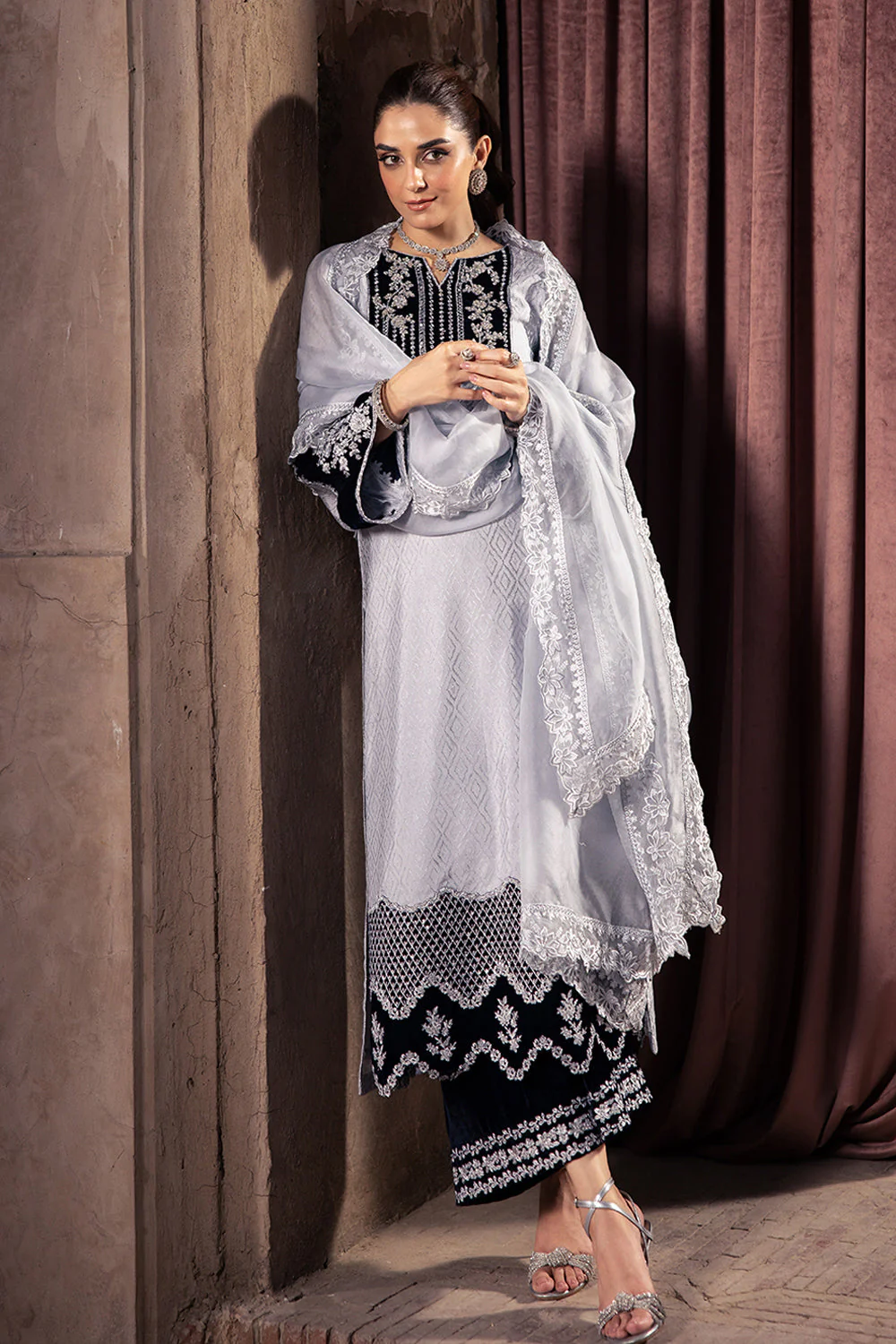 Azure Celestial Silver - 2 Exclusive Luxury Velvet Collection 2025 - Image 2