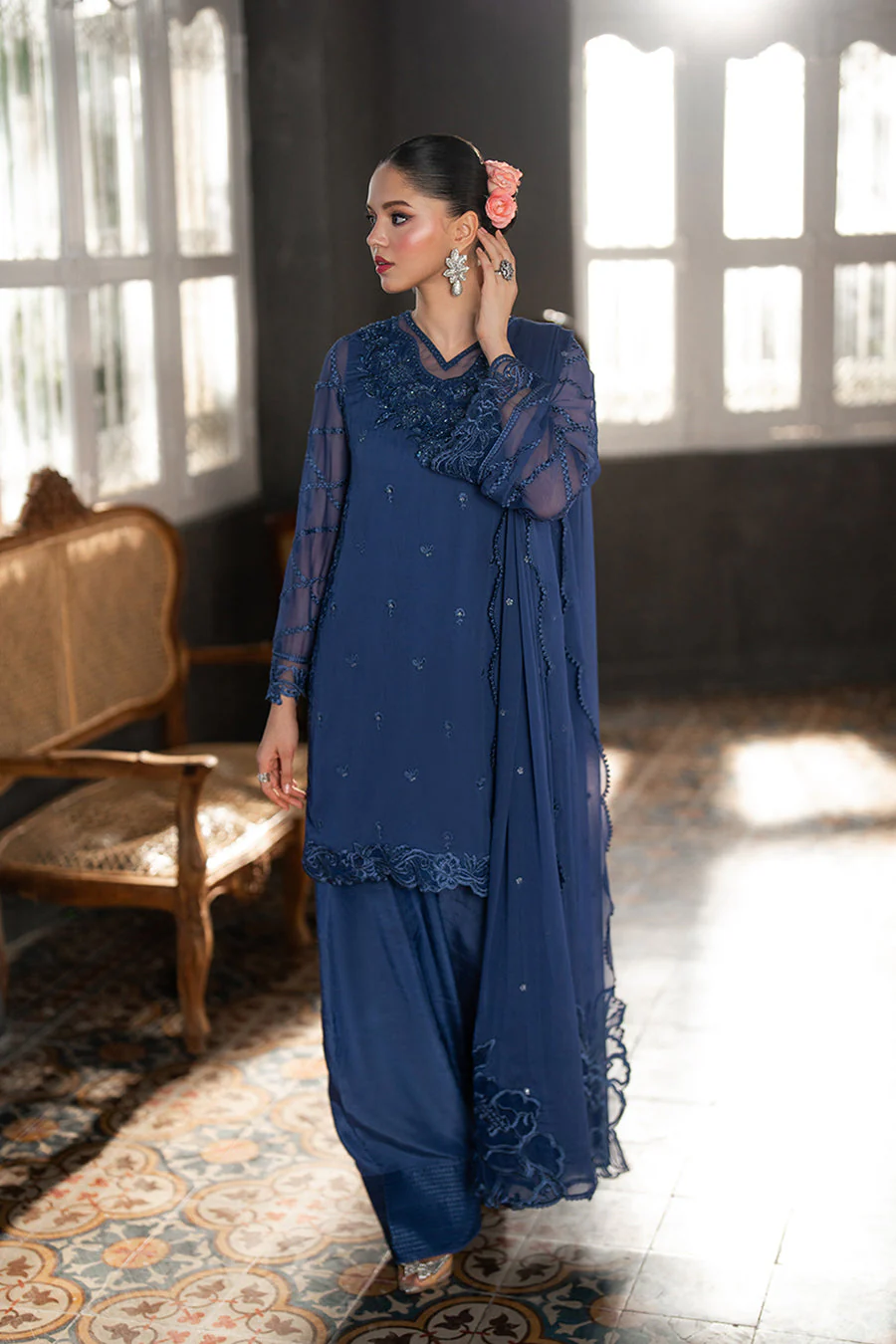 Azure Cobalt Haze 3 Eid Luxe Chiffon 2025