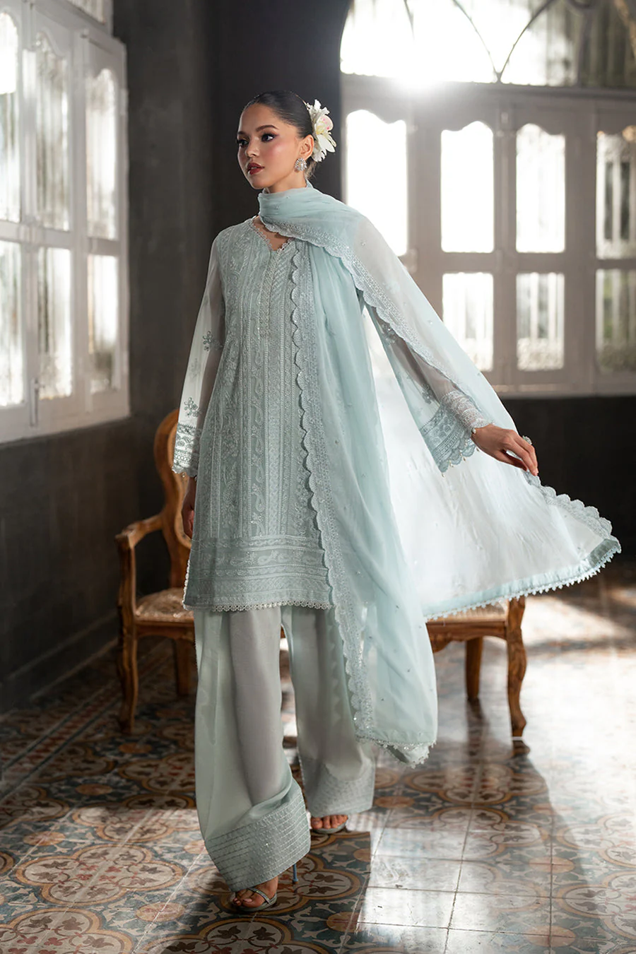 Azure Icy Mist 4 Eid Luxe Chiffon 2025 - Image 2