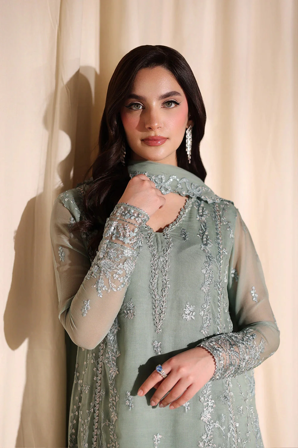 Azure Satin Sage 3 Luxe Eid Ul Adha Collection 2026 - Image 2