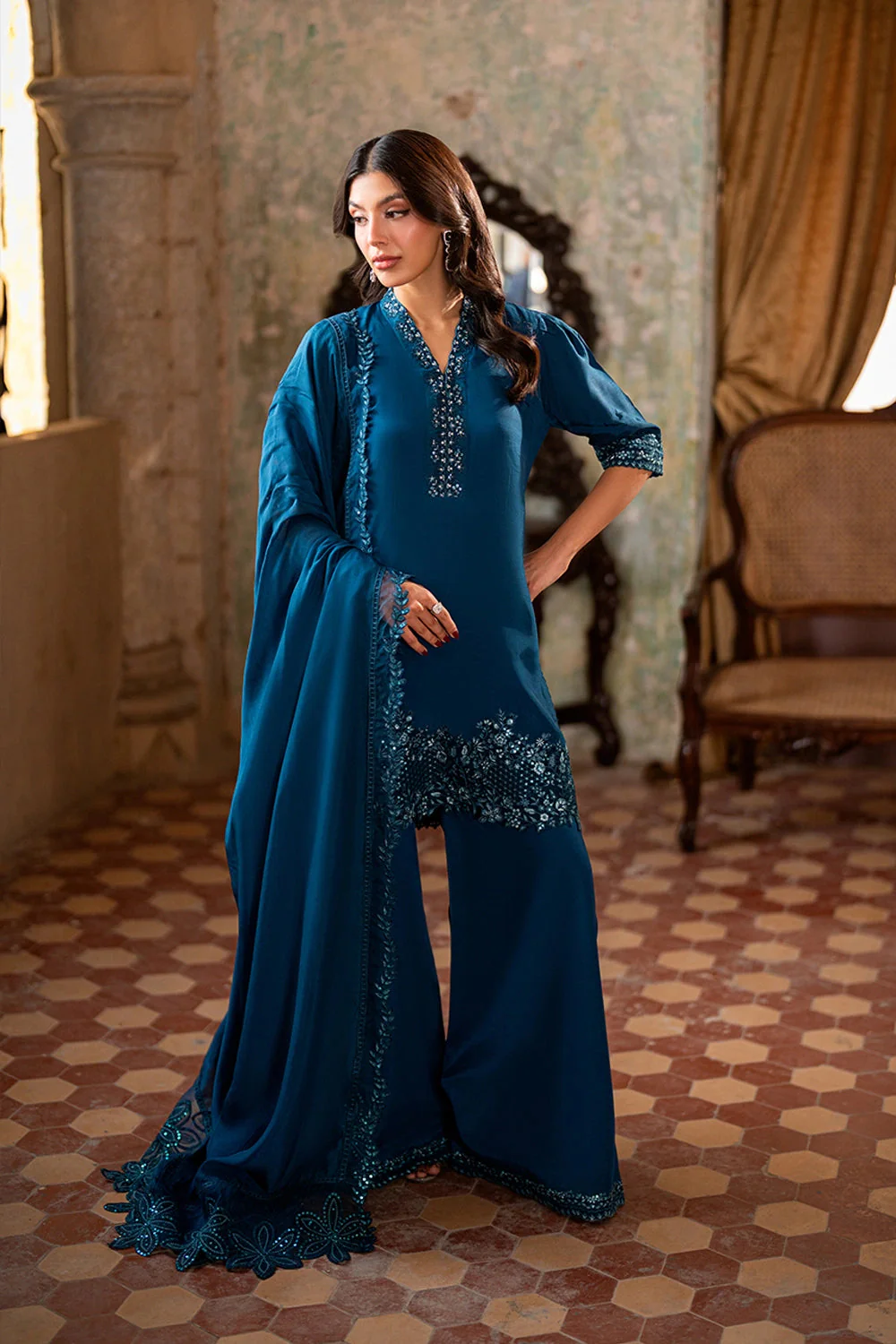 Azure Sylvan Silk Vogue By Ahmed Patel 2026 - Image 2