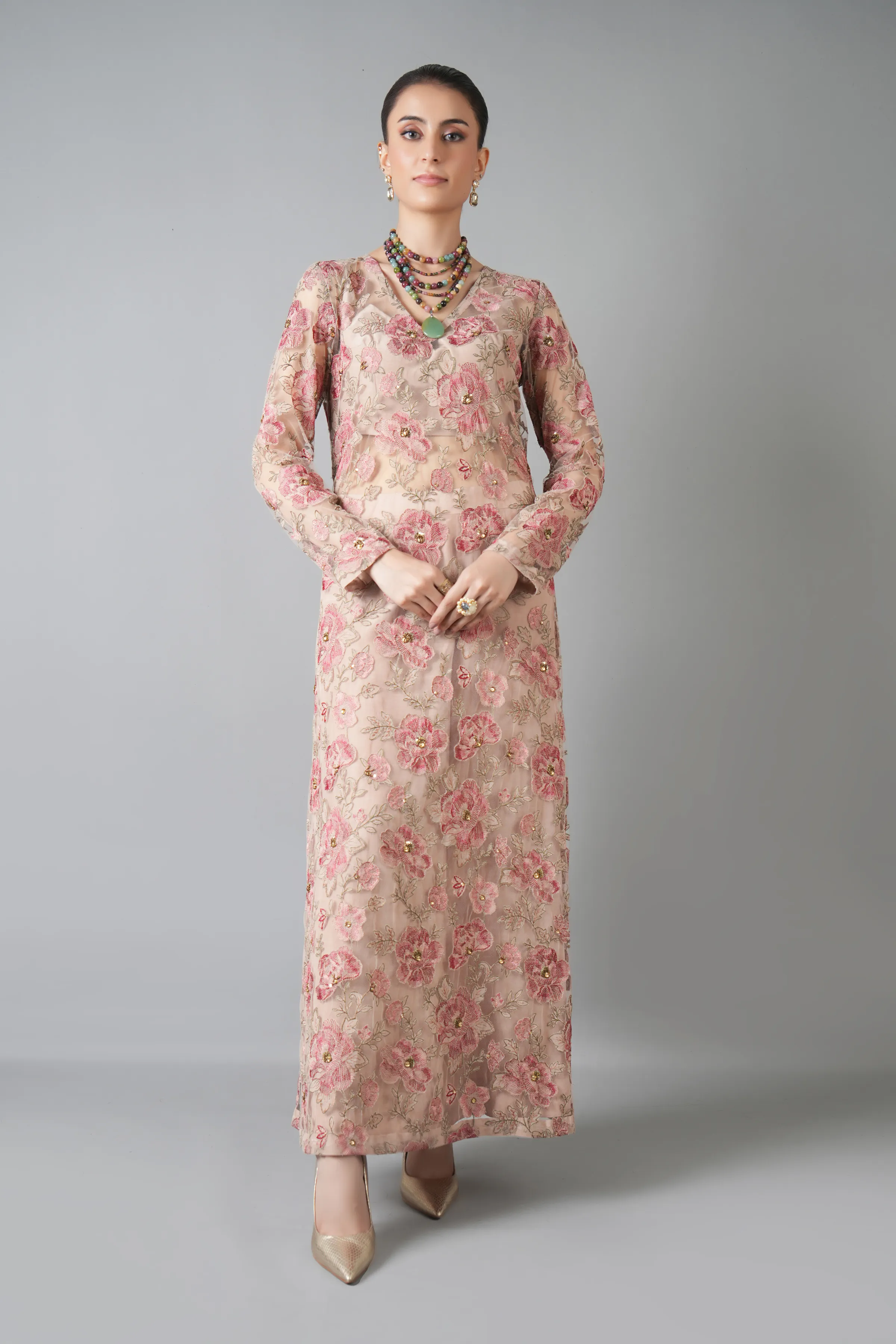 Bareeze Chinese Art-01-Beige Winter Formal Collection 2025