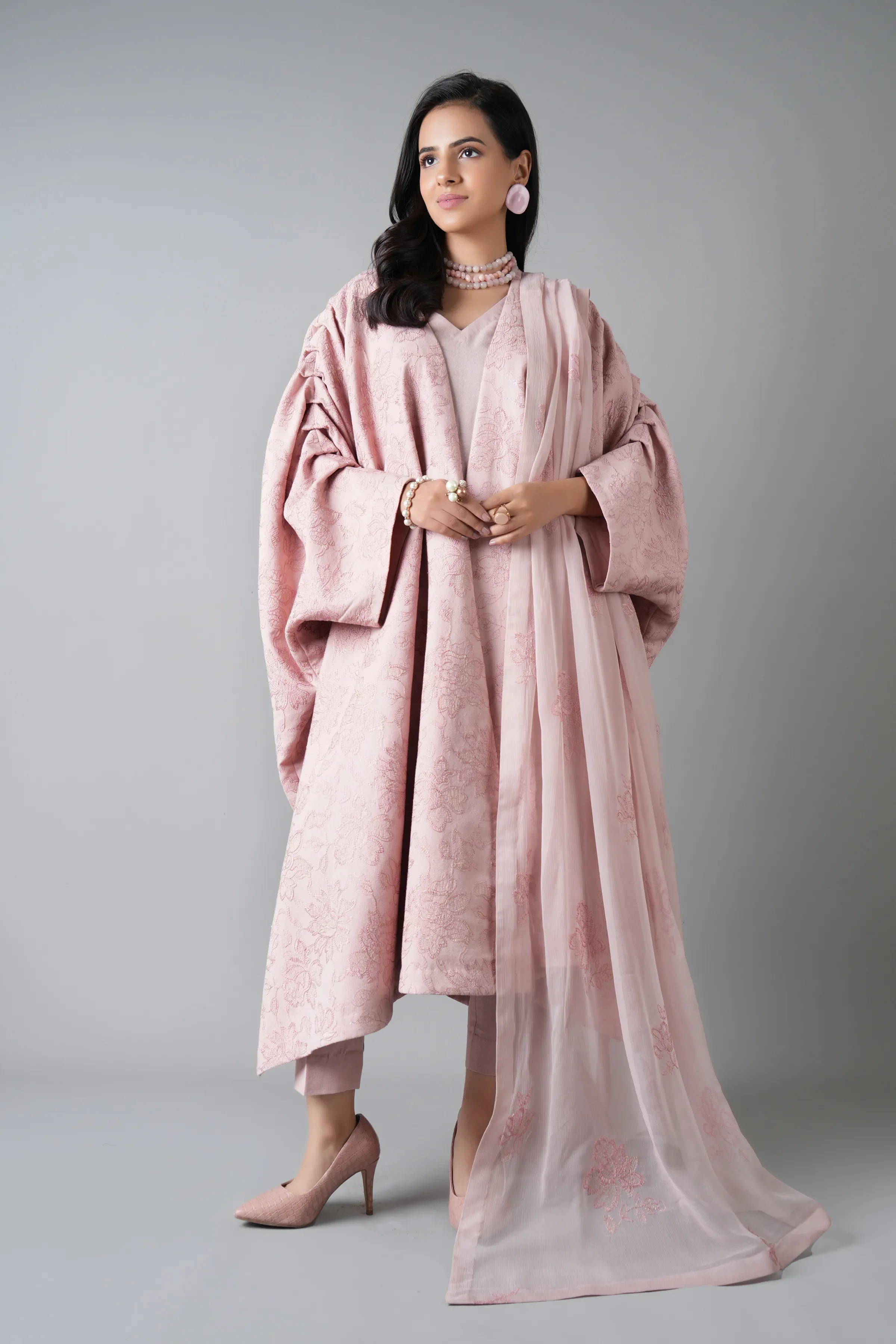Bareeze Gul Bahar-01-Pink Winter Casual Collection 2025