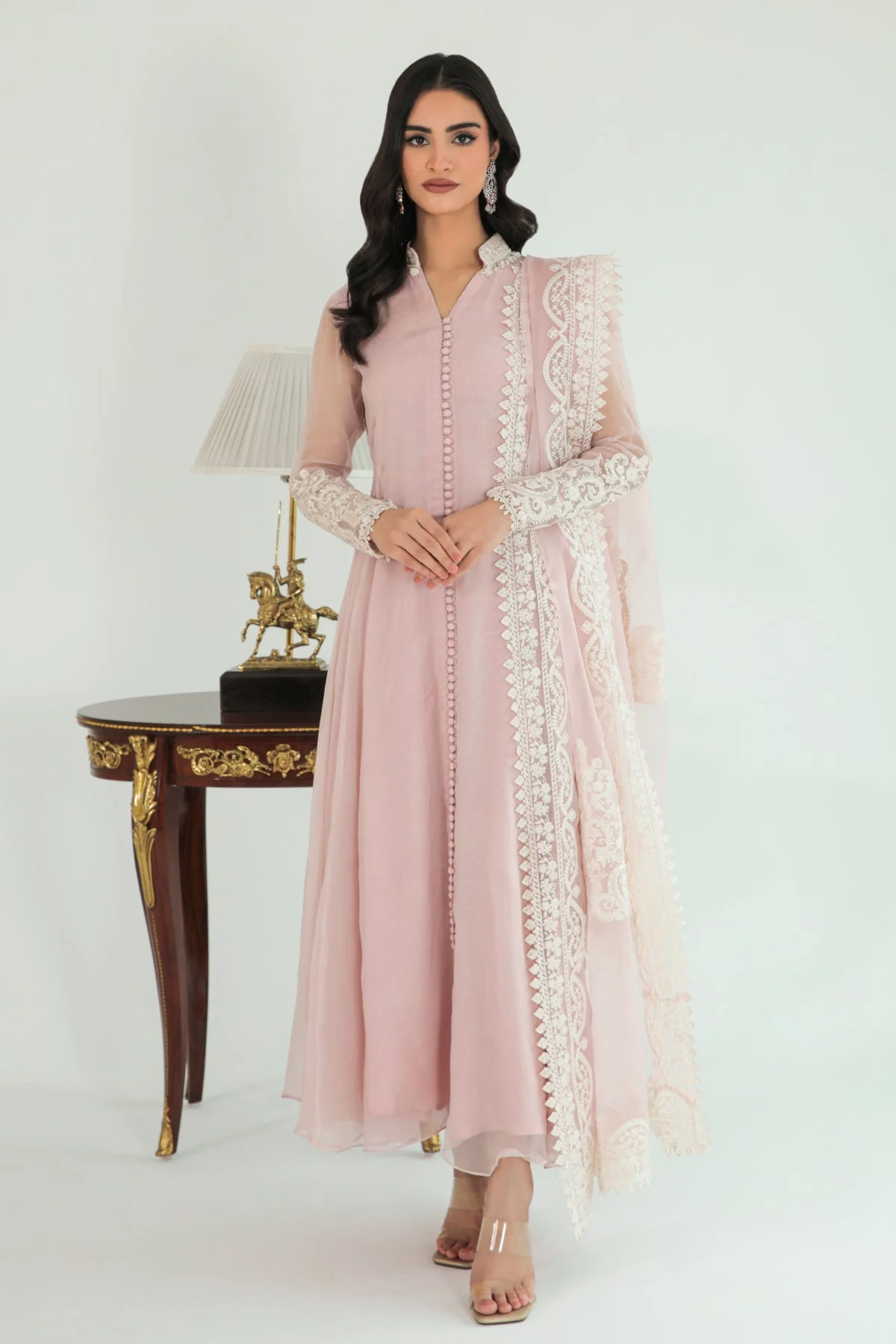 Baroque Embroidered Chiffon Frock PR-685 Formal Pret 2024
