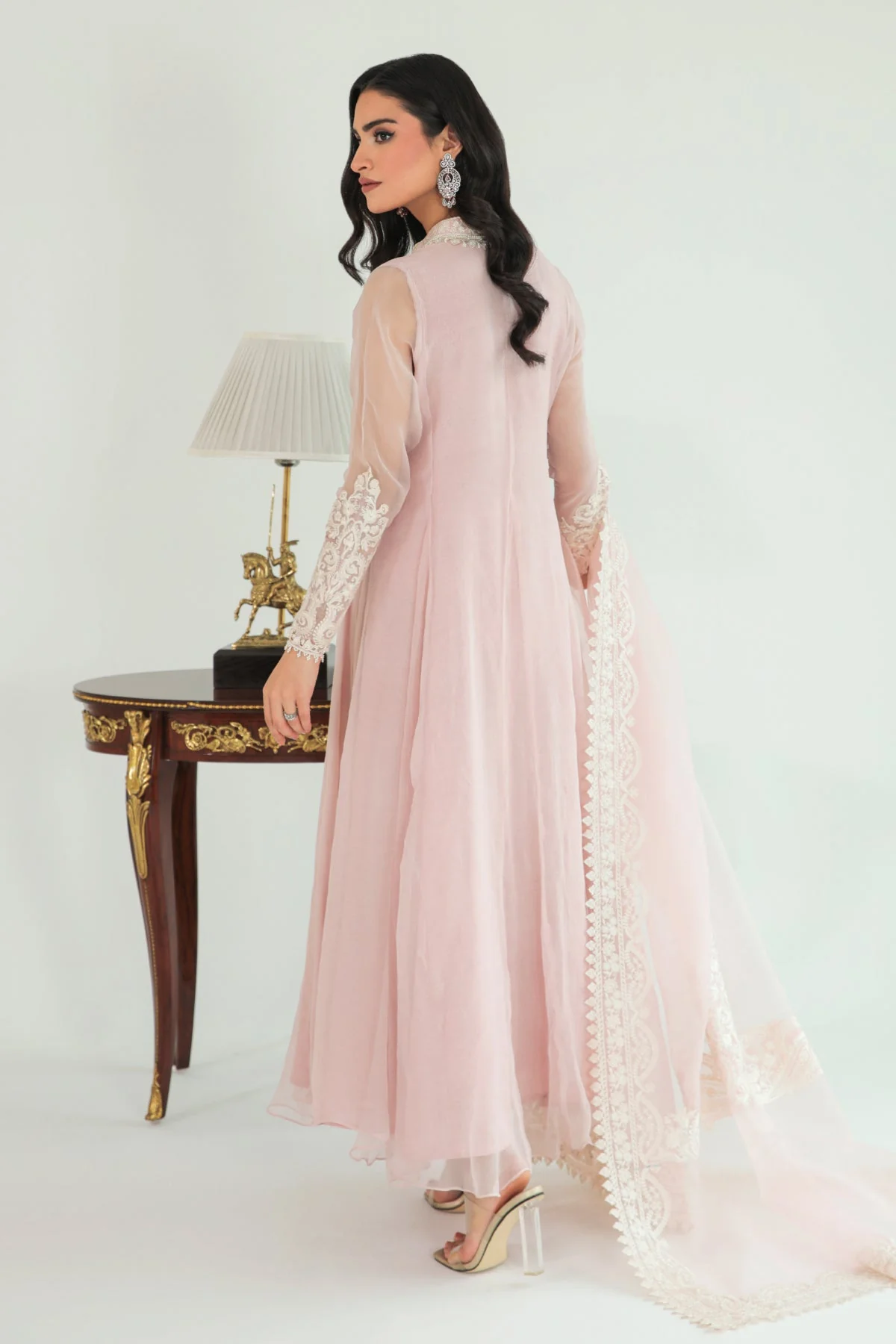 Baroque Embroidered Chiffon Frock PR-685 Formal Pret 2024 - Image 2