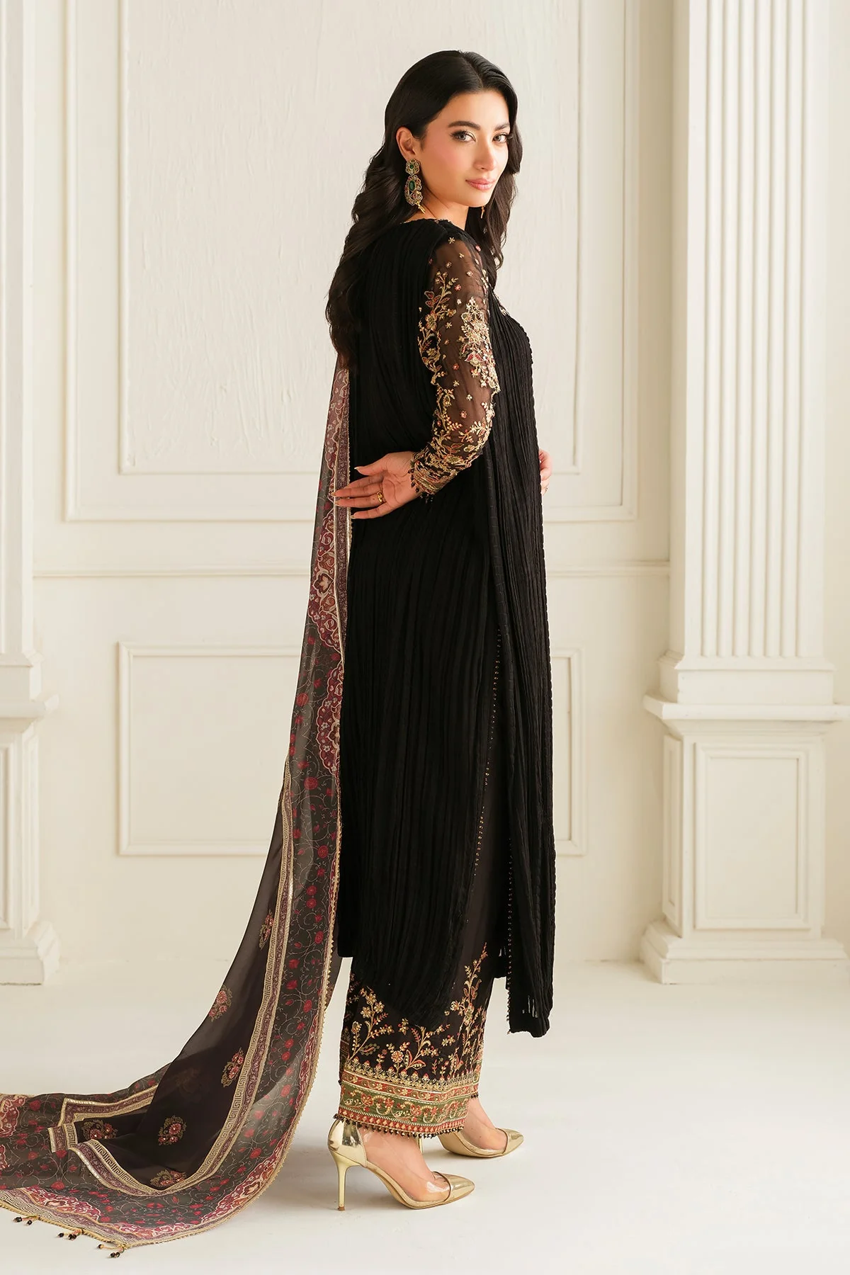 Baroque Embroidered Chiffon PR-1014 Formal Pret 2024 - Image 2