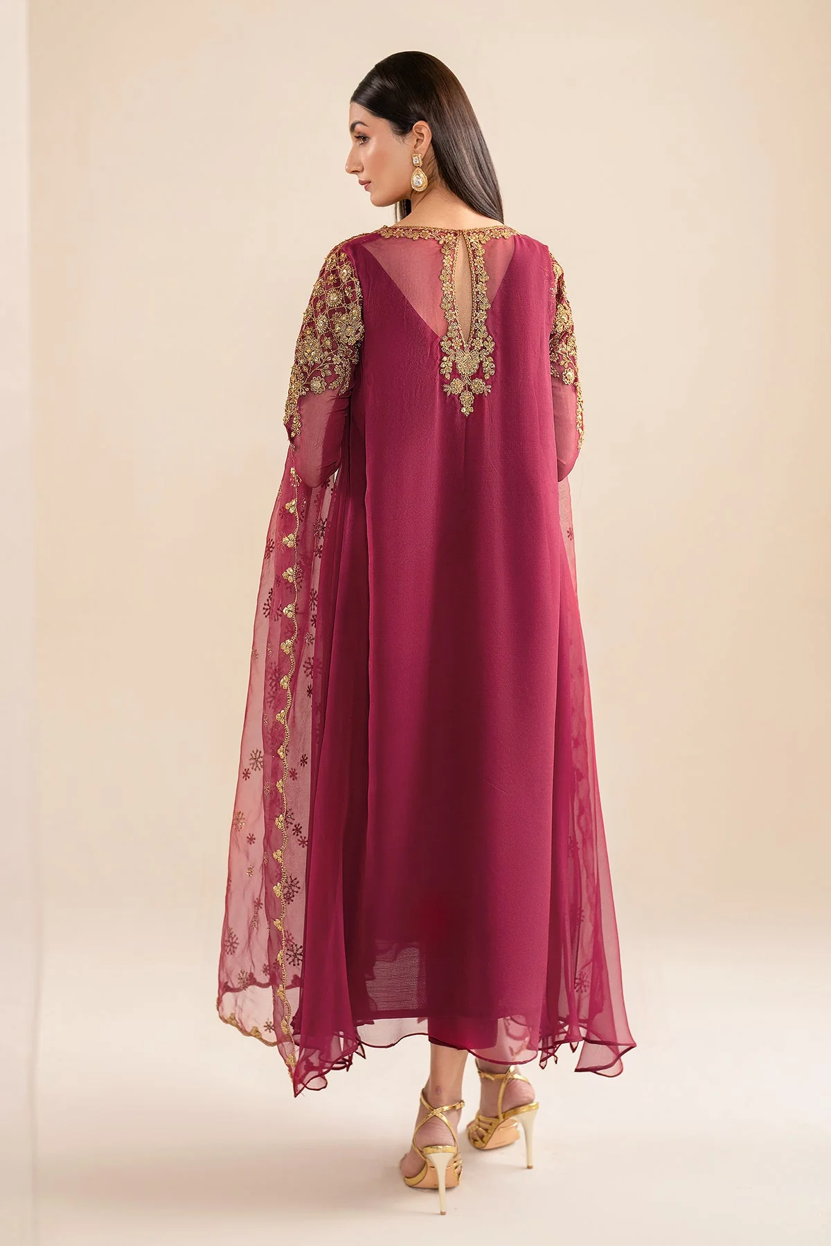 Baroque Embroidered Chiffon PR-916 Formal Pret 2024 - Image 2