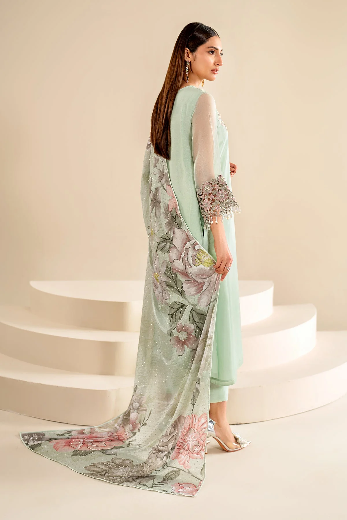 Baroque Embroidered Chiffon PR-920 Formal Pret 2024 - Image 2