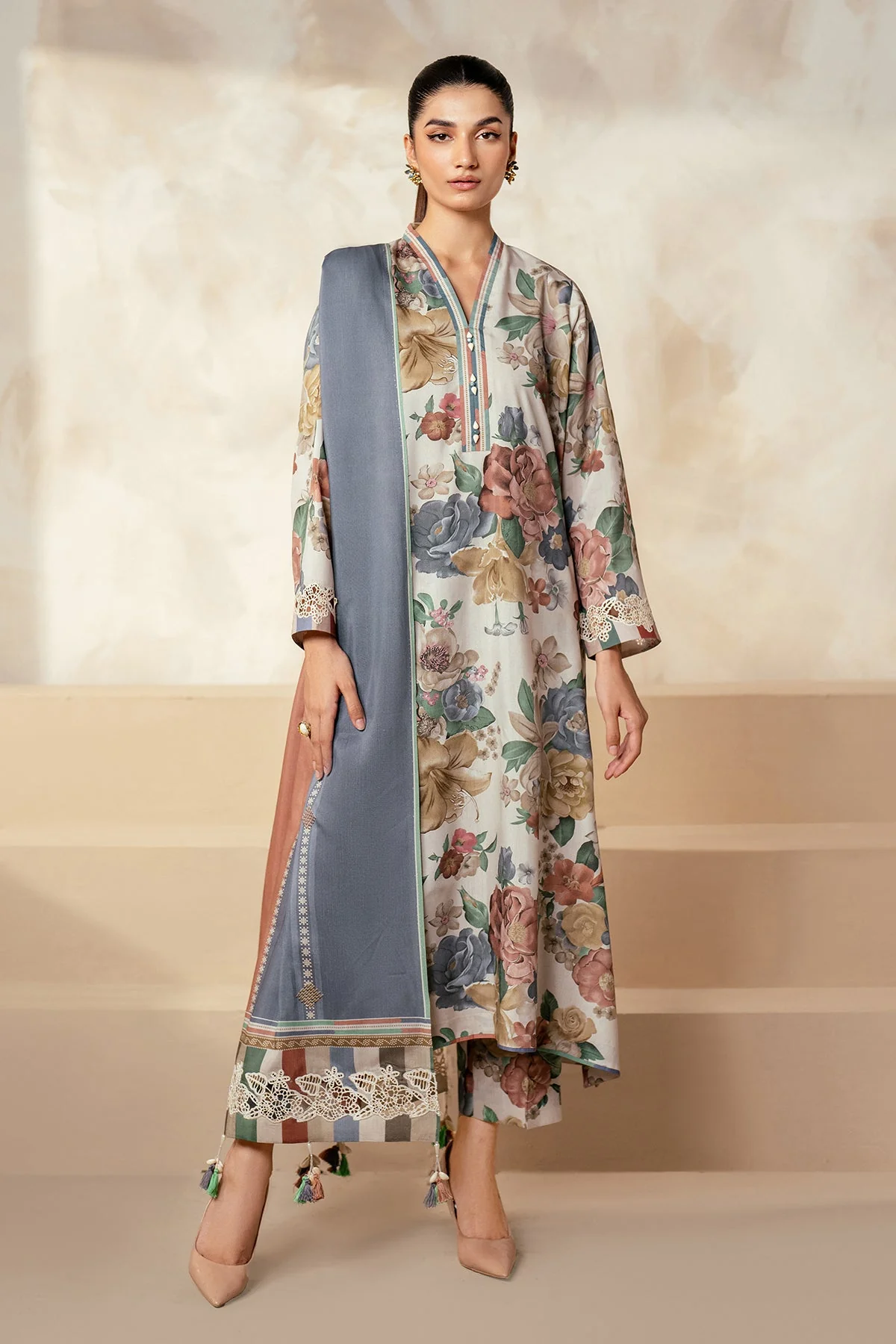 Baroque Embroidered Khaddar SF-4025 Winter Collection 2024