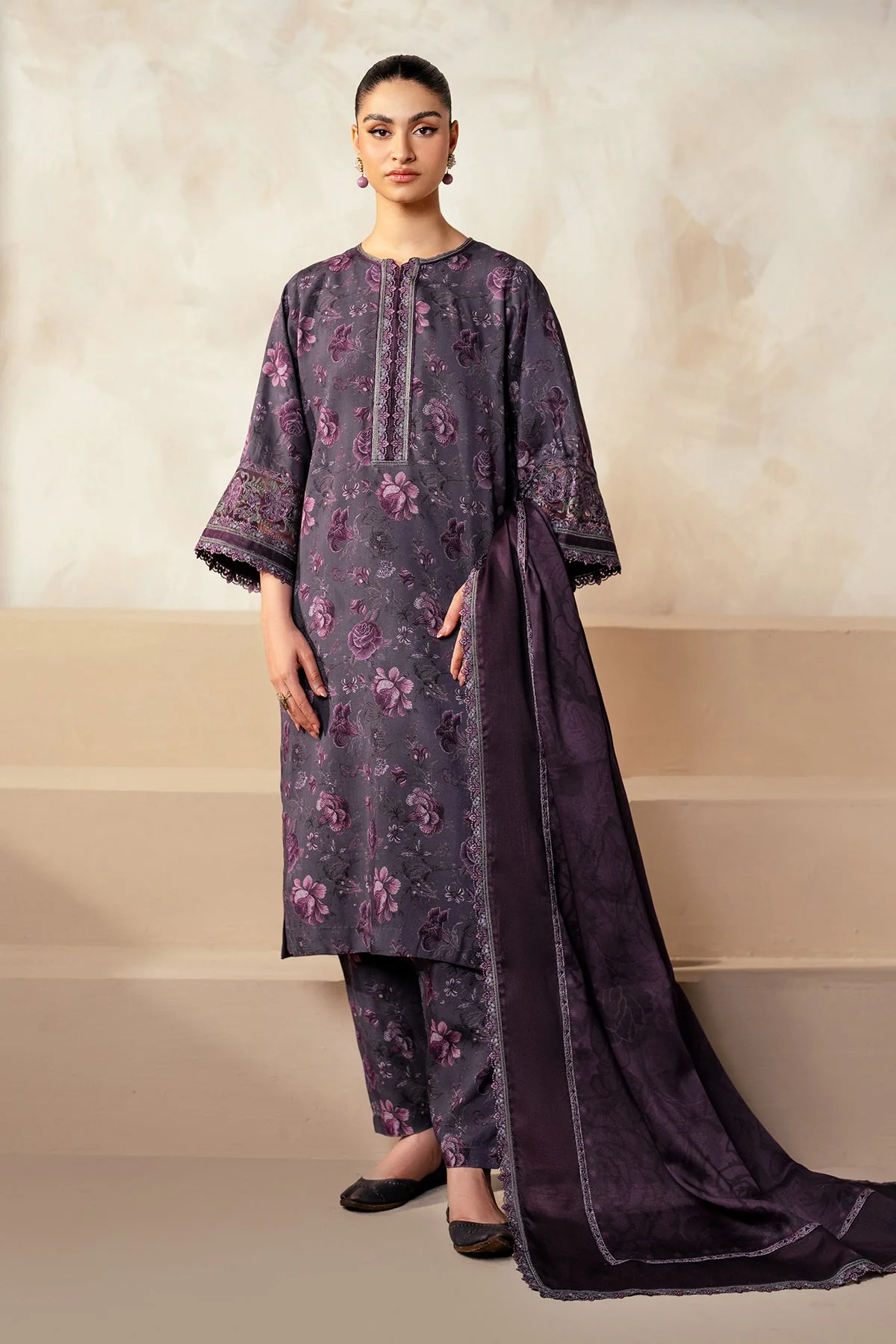 Baroque Embroidered Khaddar SF-4026 Winter Collection 2024
