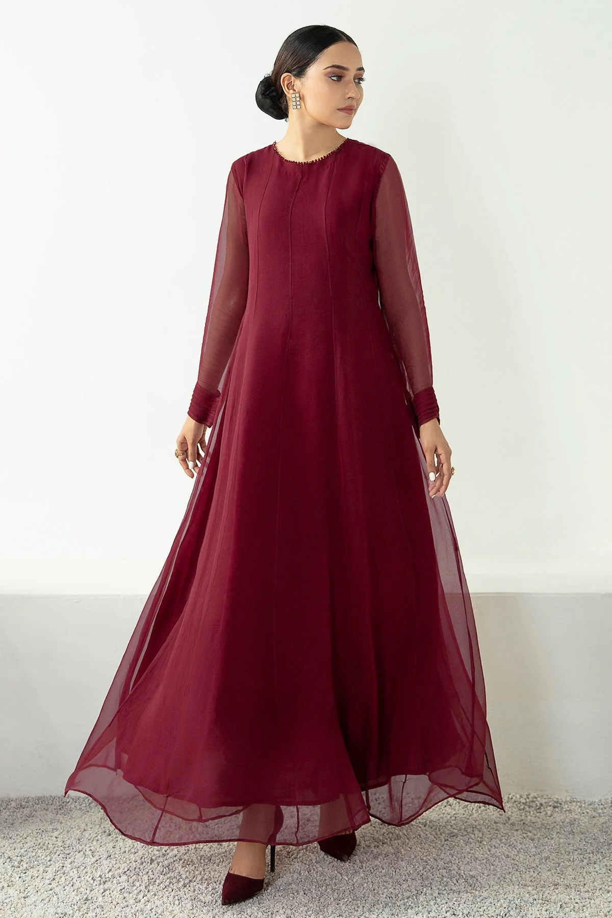 Baroque Plain Chiffon Frock PR-577 Formal Pret 2024
