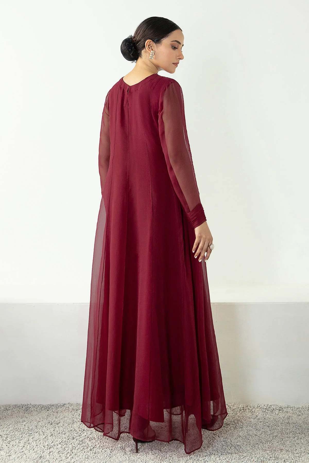 Baroque Plain Chiffon Frock PR-577 Formal Pret 2024 - Image 2
