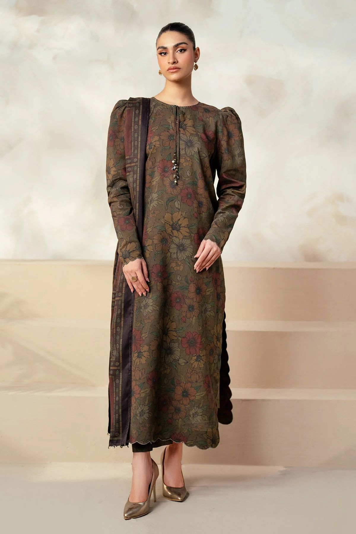 Baroque Printed Khaddar SF-4023 Winter Collection 2024