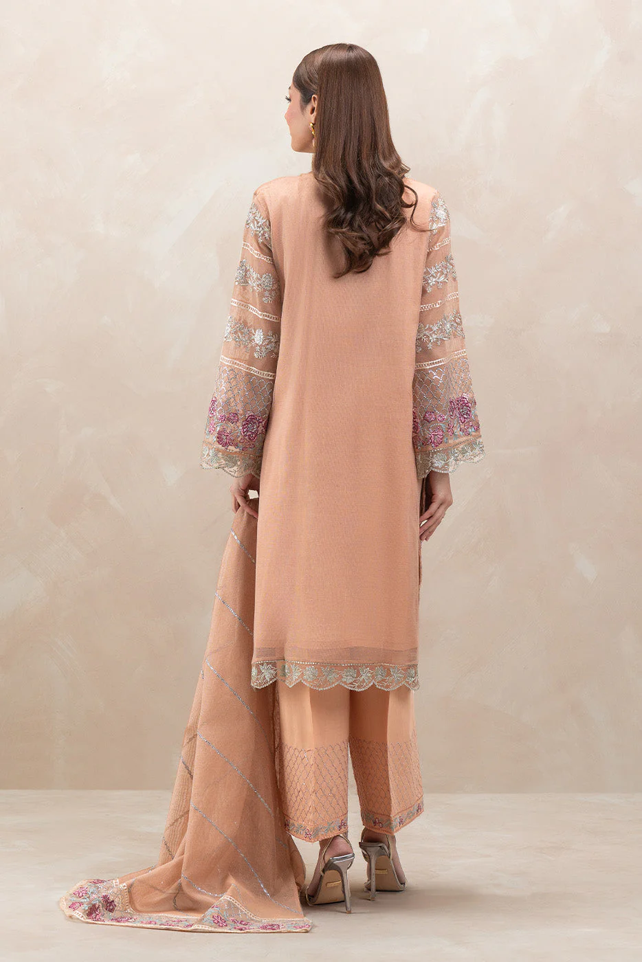 Beechtree BT2240001LP2515-Peach Eid Luxury Pret 2025 - Image 2