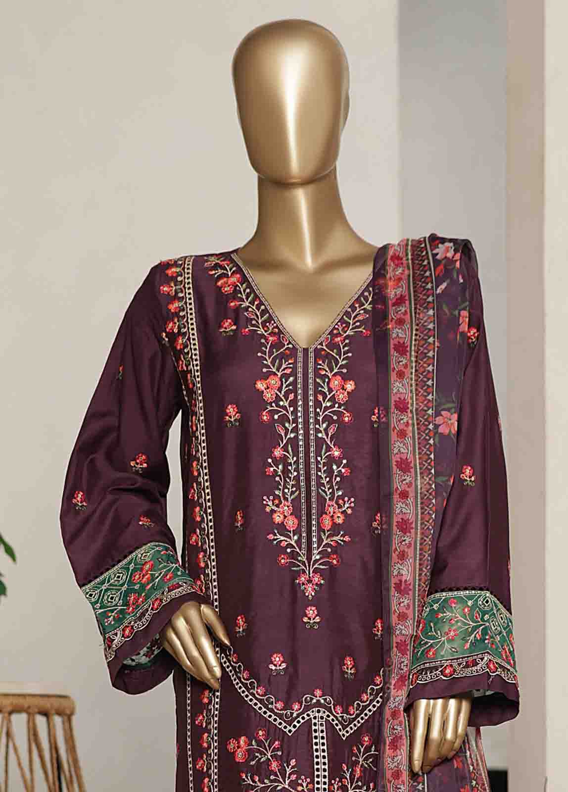Bin Saeed ASTCS-0205-R-065 Digital Printed Embroidered Suits 2025