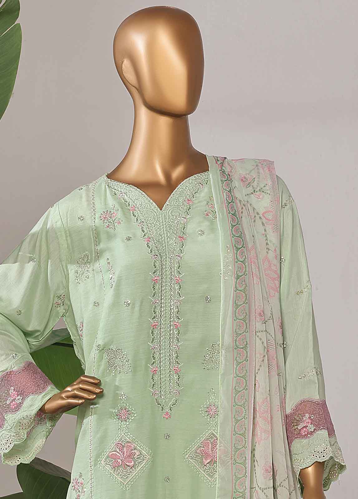 Bin Saeed ASTSCS-0201-R-65 Digital Printed Embroidered Suits 2025