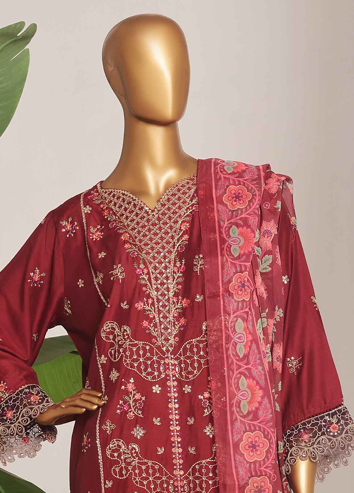 Bin Saeed ASTSCS-0203-R-65 Digital Printed Embroidered Suits 2025