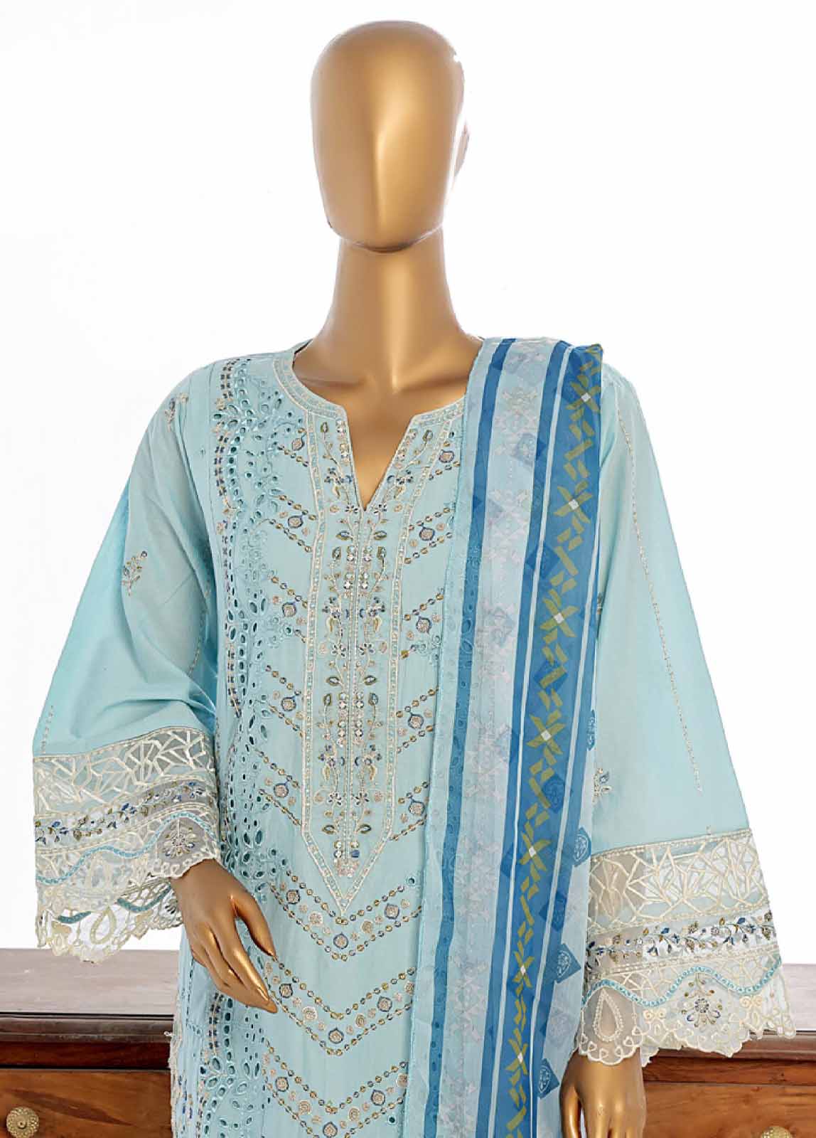 Bin Saeed LF-0142C Digital Printed Embroidered Suits 2025