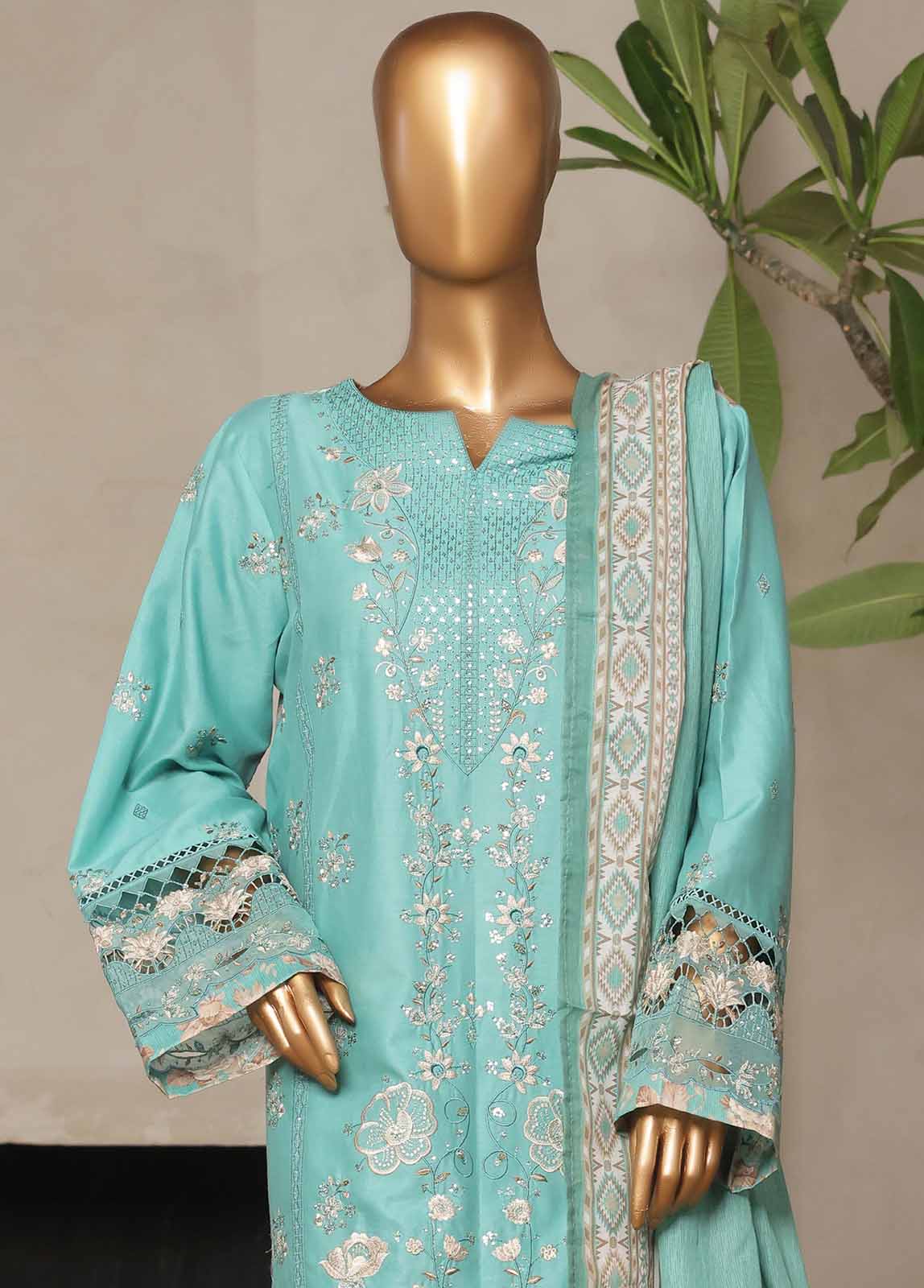 Bin Saeed NSM-019-EMB Digital Printed Embroidered Suits 2025