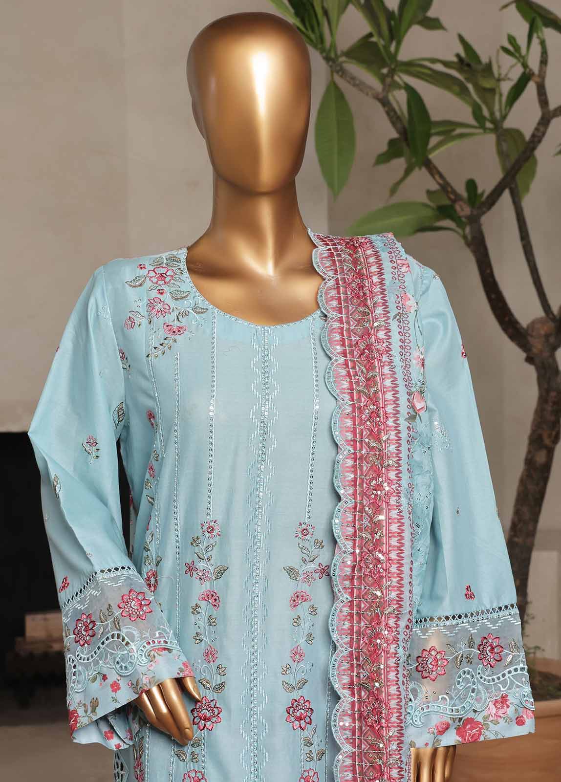 Bin Saeed NSM-048-DEMB Digital Printed Embroidered Suits 2025