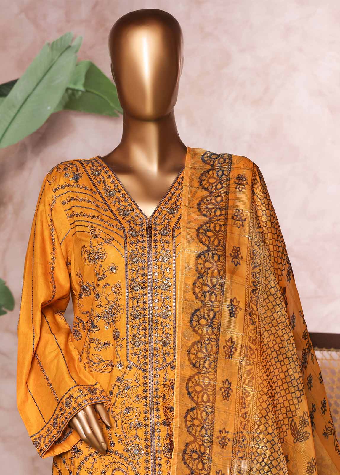 Bin Saeed NSM-PC-038 Digital Printed Embroidered Suits 2025