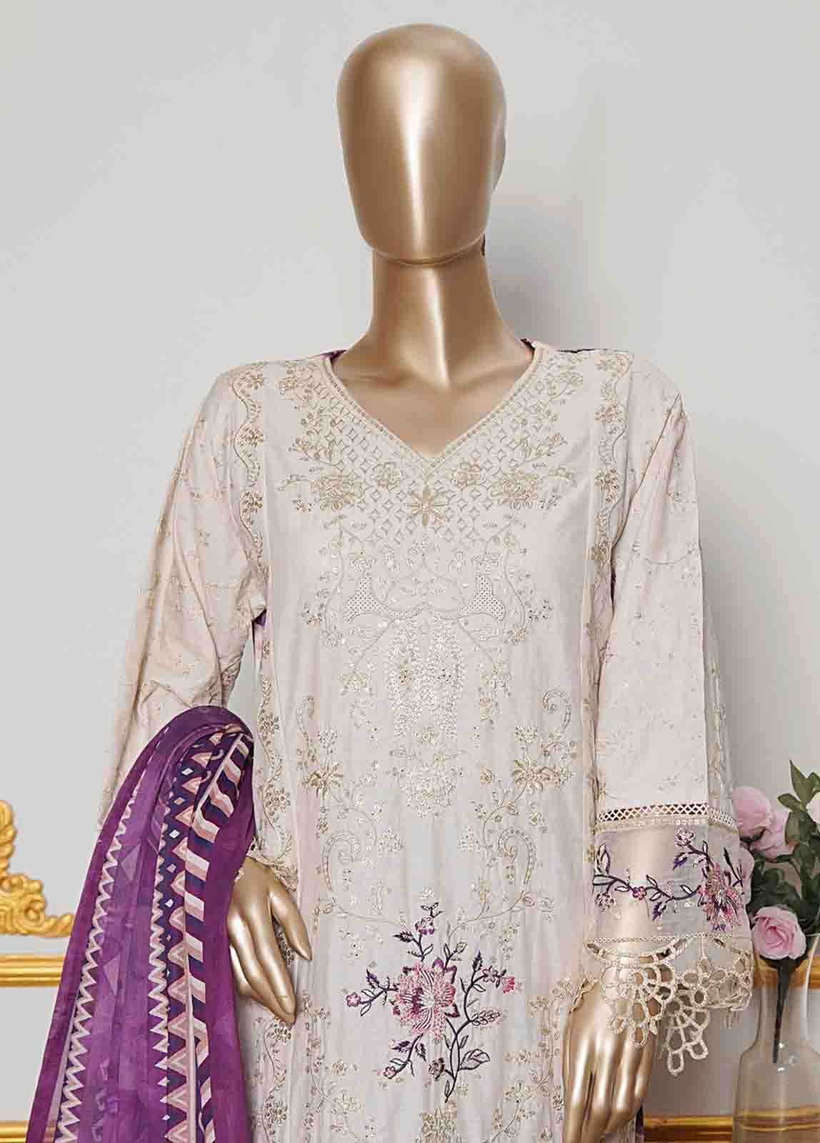 Bin Saeed NSMC-0163 Digital Printed Embroidered Suits 2025