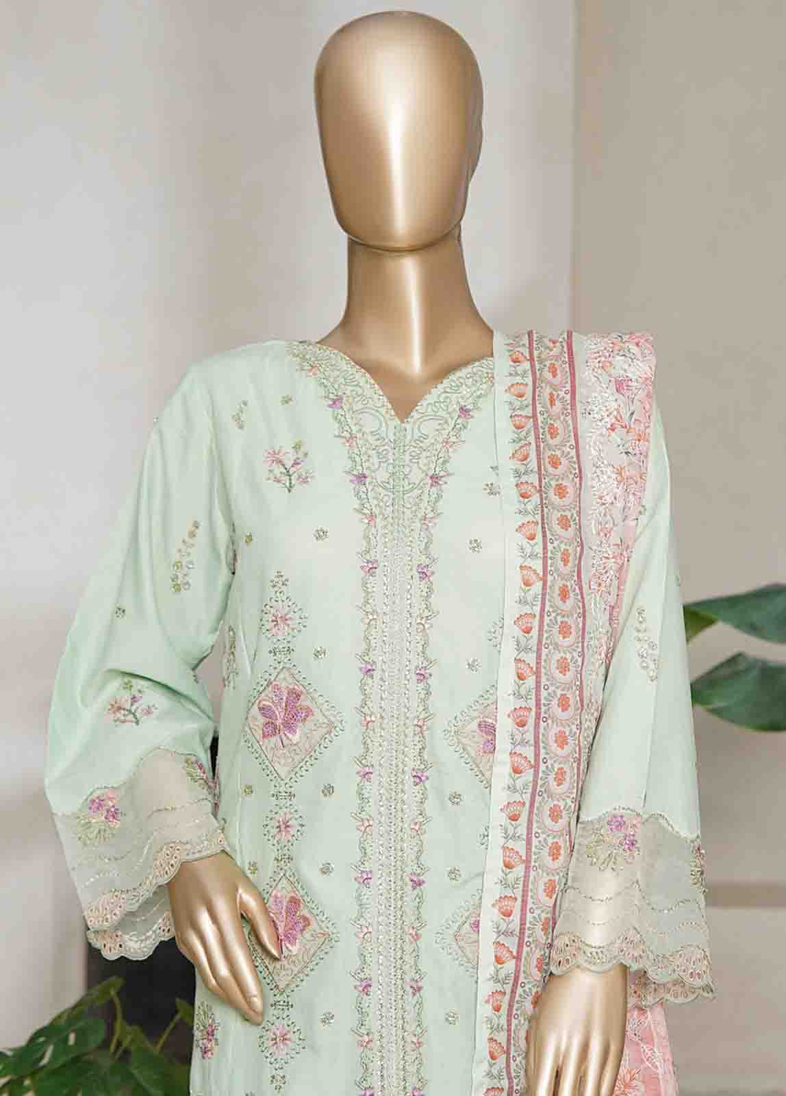Bin Saeed NSMED-005 Digital Printed Embroidered Suits 2025