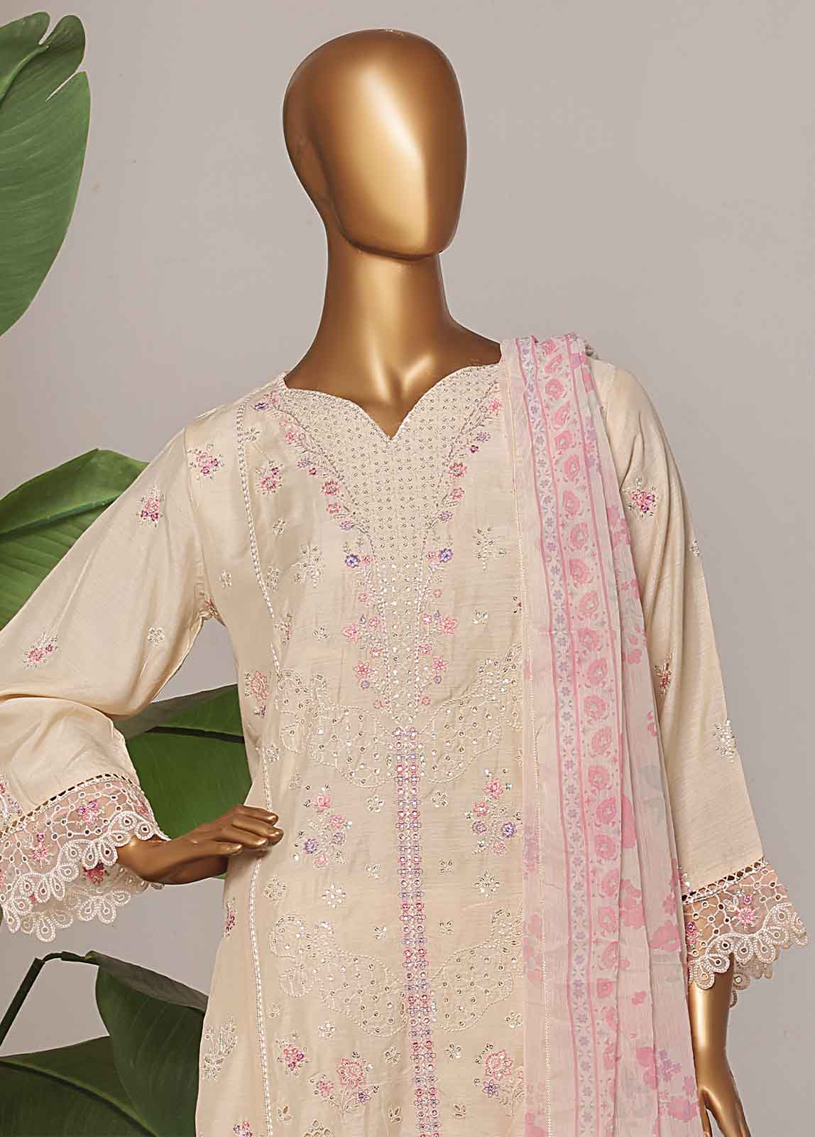 Bin Saeed OWSC-0202-R-65 Digital Printed Embroidered Suits 2025