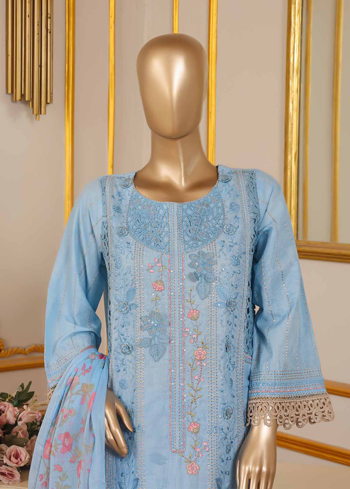 Bin Saeed SM-033-A-DEMB-R-52 Digital Printed Embroidered Suits 2025