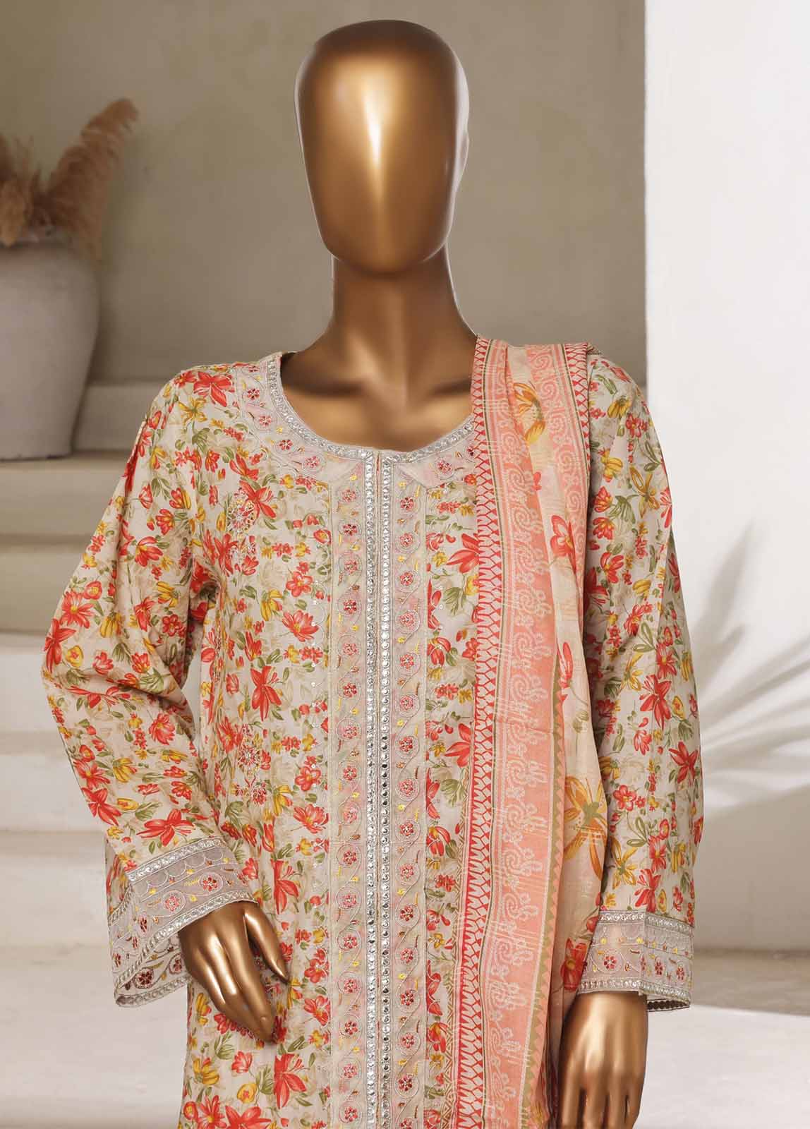 Bin Saeed SM-076-EMBC ChikanKari Luxury Pret 2025