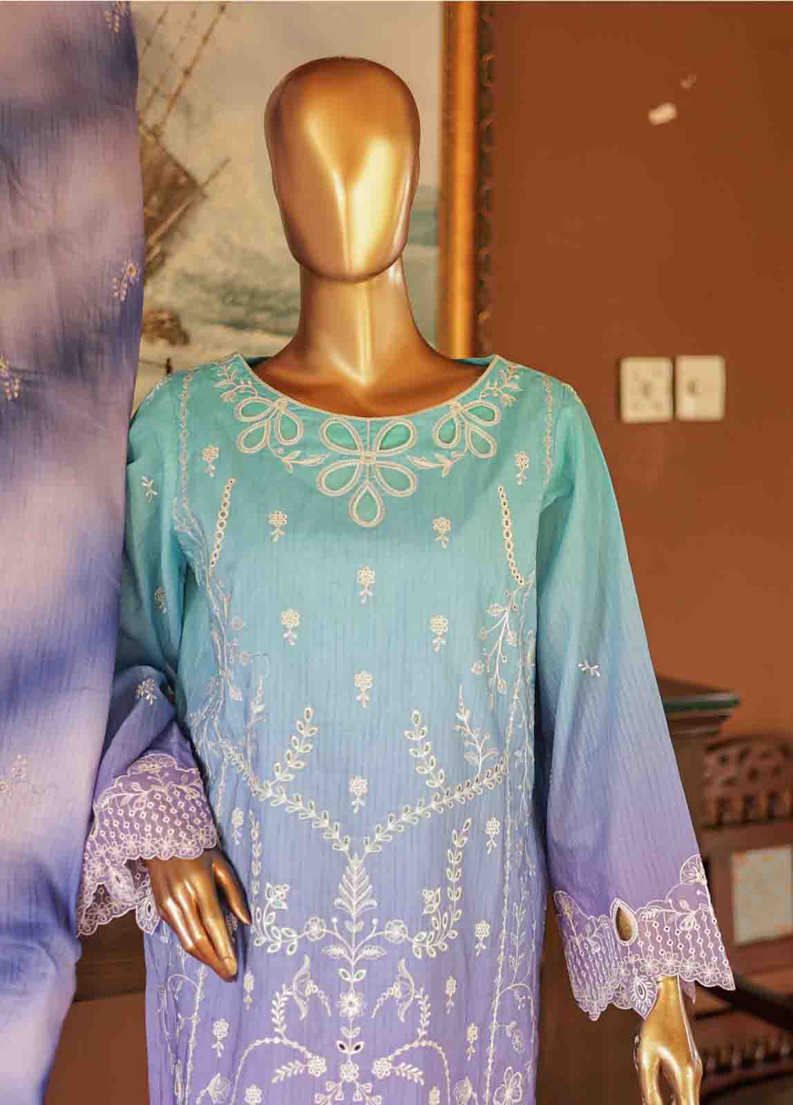 Bin Saeed SMLF-0700-B Digital Printed Embroidered Suits 2025