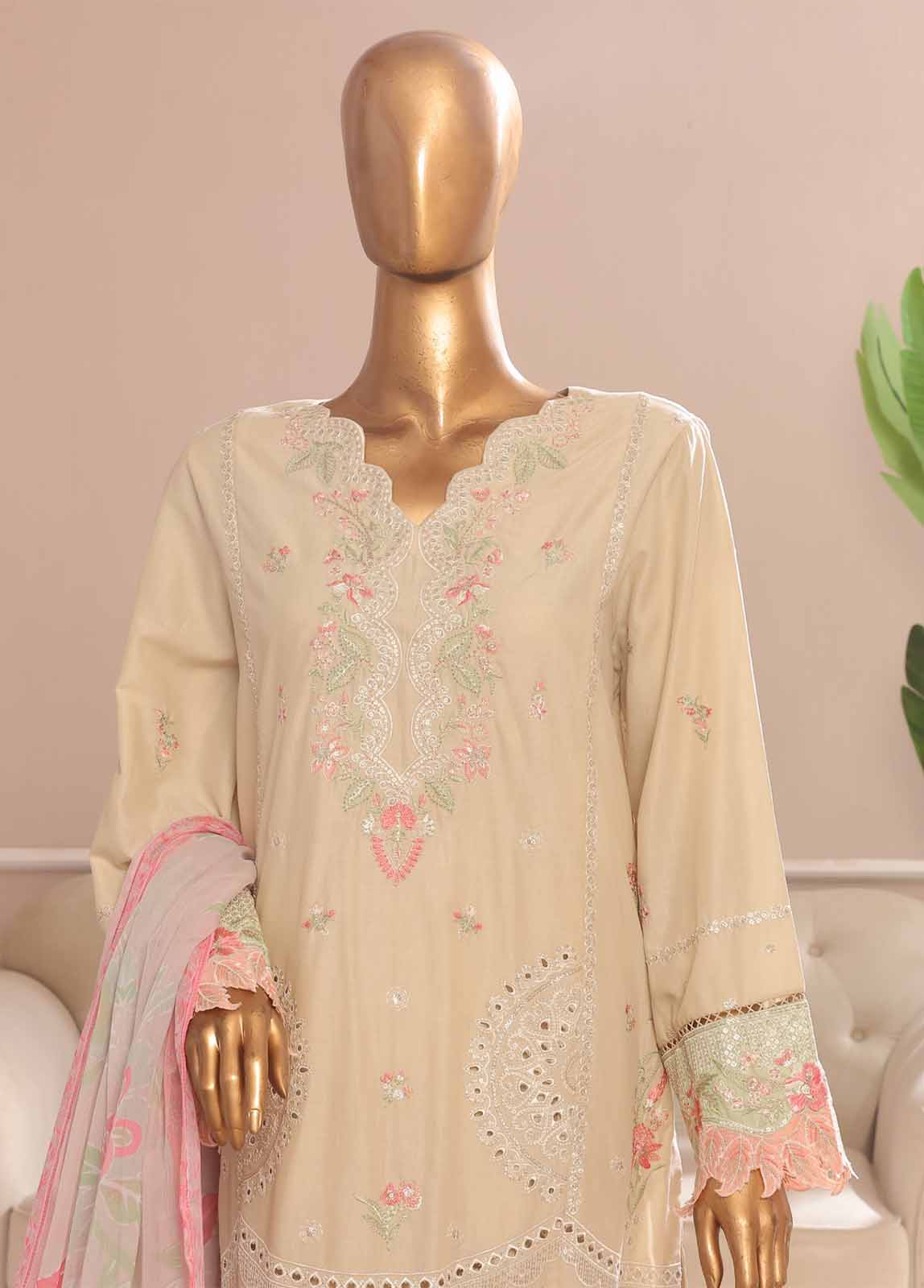 Bin Saeed SMPC-008-A Digital Printed Embroidered Suits 2025