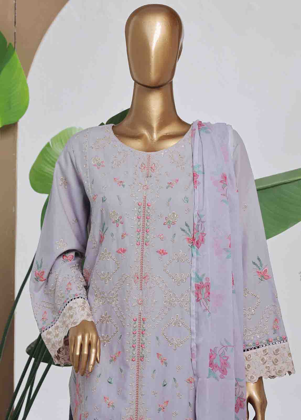 Bin Saeed SMPC-009-B Digital Printed Embroidered Suits 2025