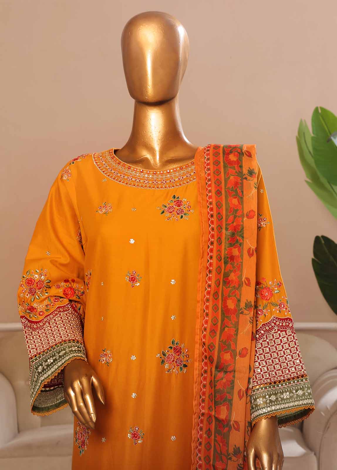 Bin Saeed SMPC-021-O Digital Printed Embroidered Suits 2025