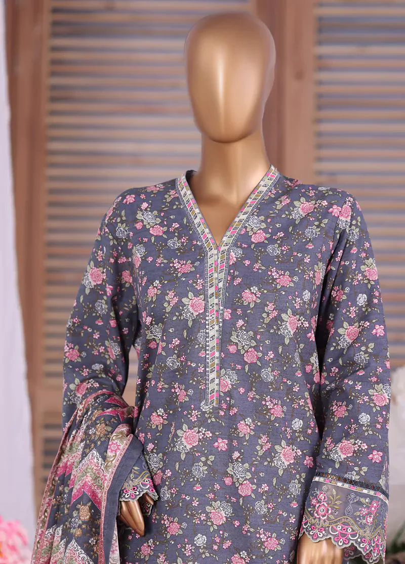 Bin Saeed WK-25104-EMB Winter Khaddar Embroidered Printed 2025
