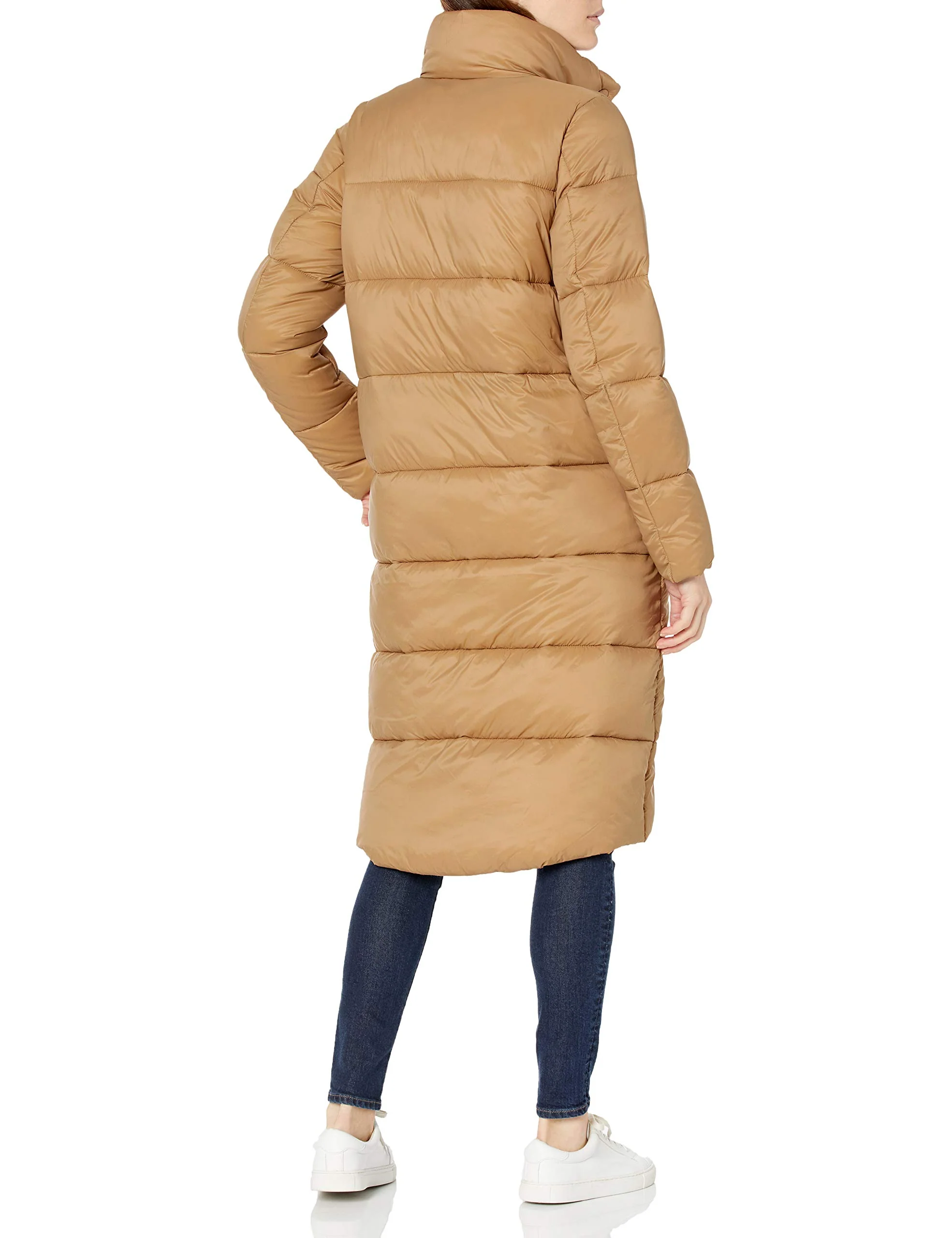 Black Stylish & Warm: Women's Slim Puffer Coat, Water-Resistant - AmEss - Image 2
