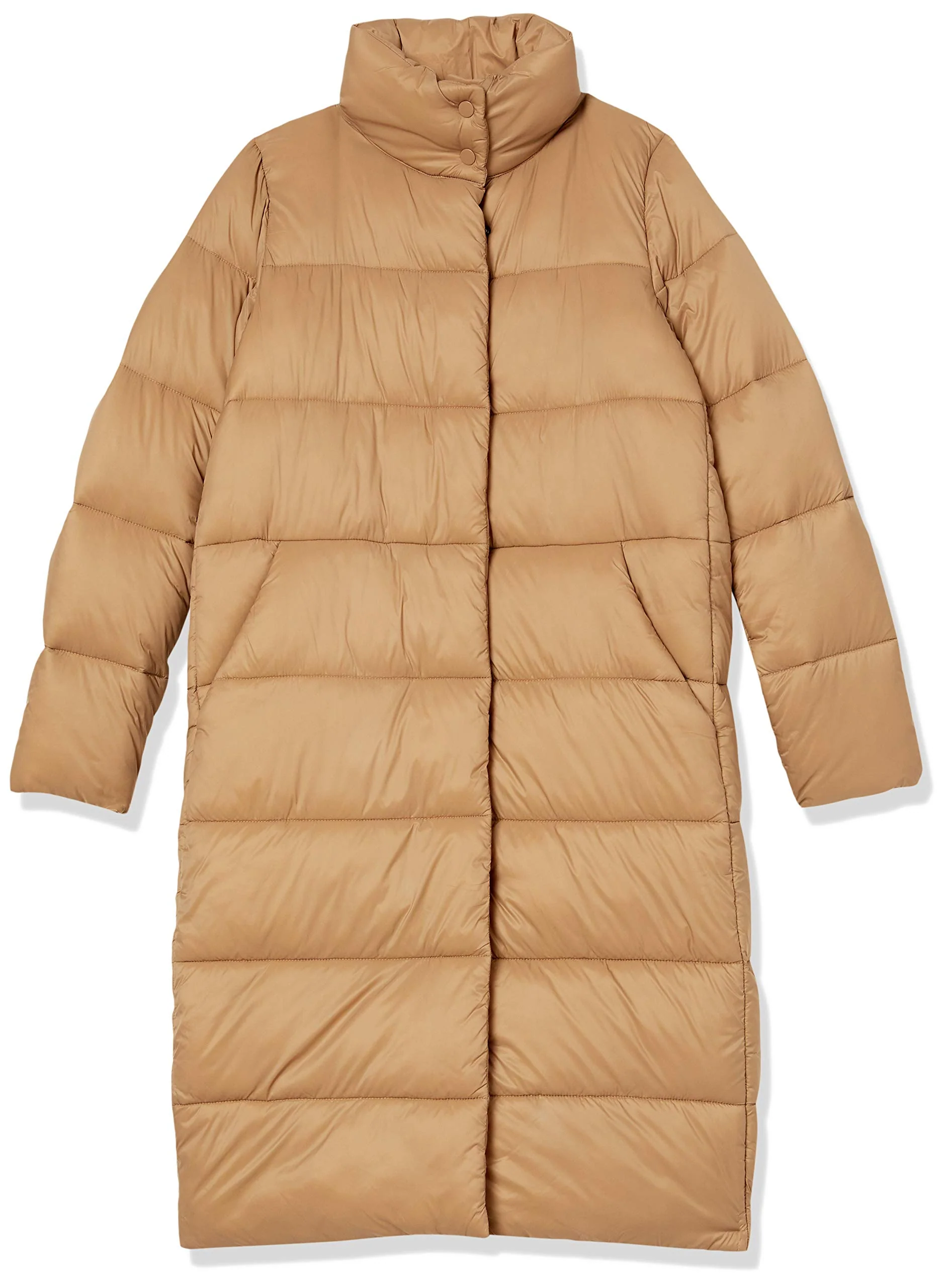 Black Stylish & Warm: Women's Slim Puffer Coat, Water-Resistant - AmEss - Image 4