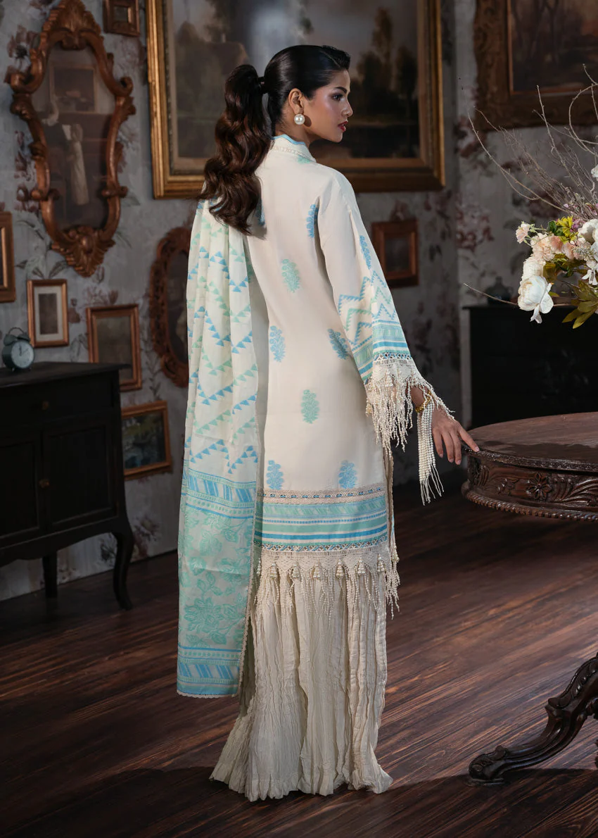 Bonanza Cream-Jacquard-3 Pc (WUS25JD3050) Satrangi Winter Collection 2025 - Image 2