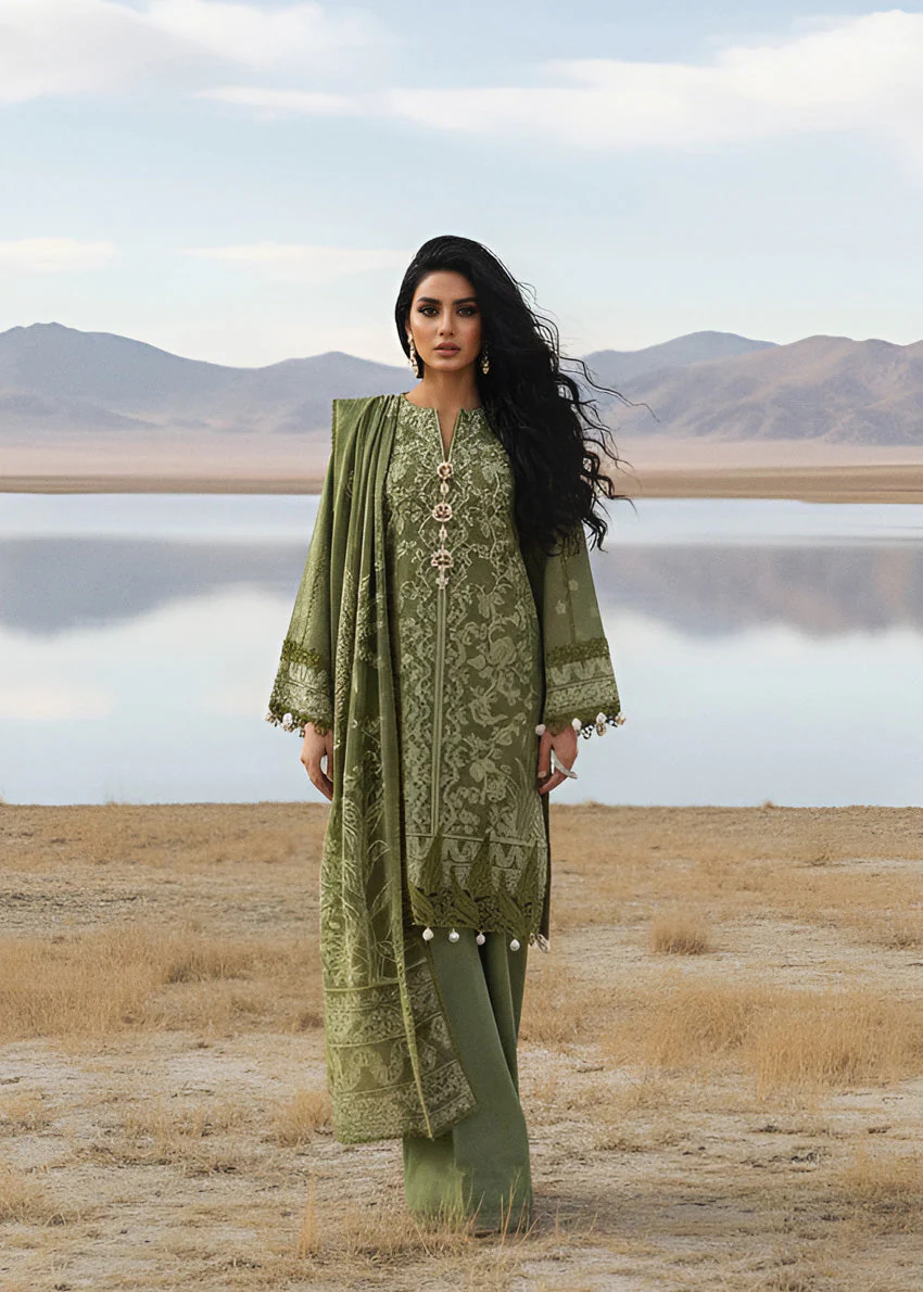 Bonanza Green-Jacquard-3 Pc (WUS25J3053) Satrangi Winter Collection 2025