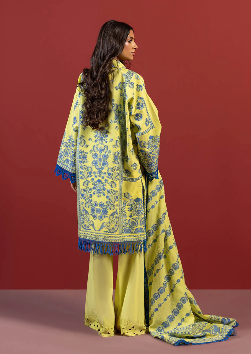 Bonanza L-Yellow-Jacquard-3 Pc (WUS25JD3034) Satrangi Winter Collection 2025 - Image 2