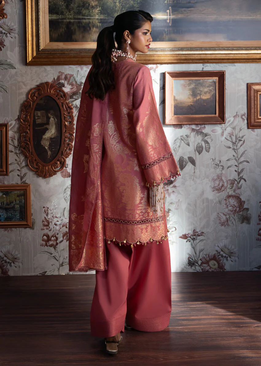 Bonanza Pink-Jacquard-3 Pc (WUS25JD3059) Satrangi Winter Collection 2025 - Image 2