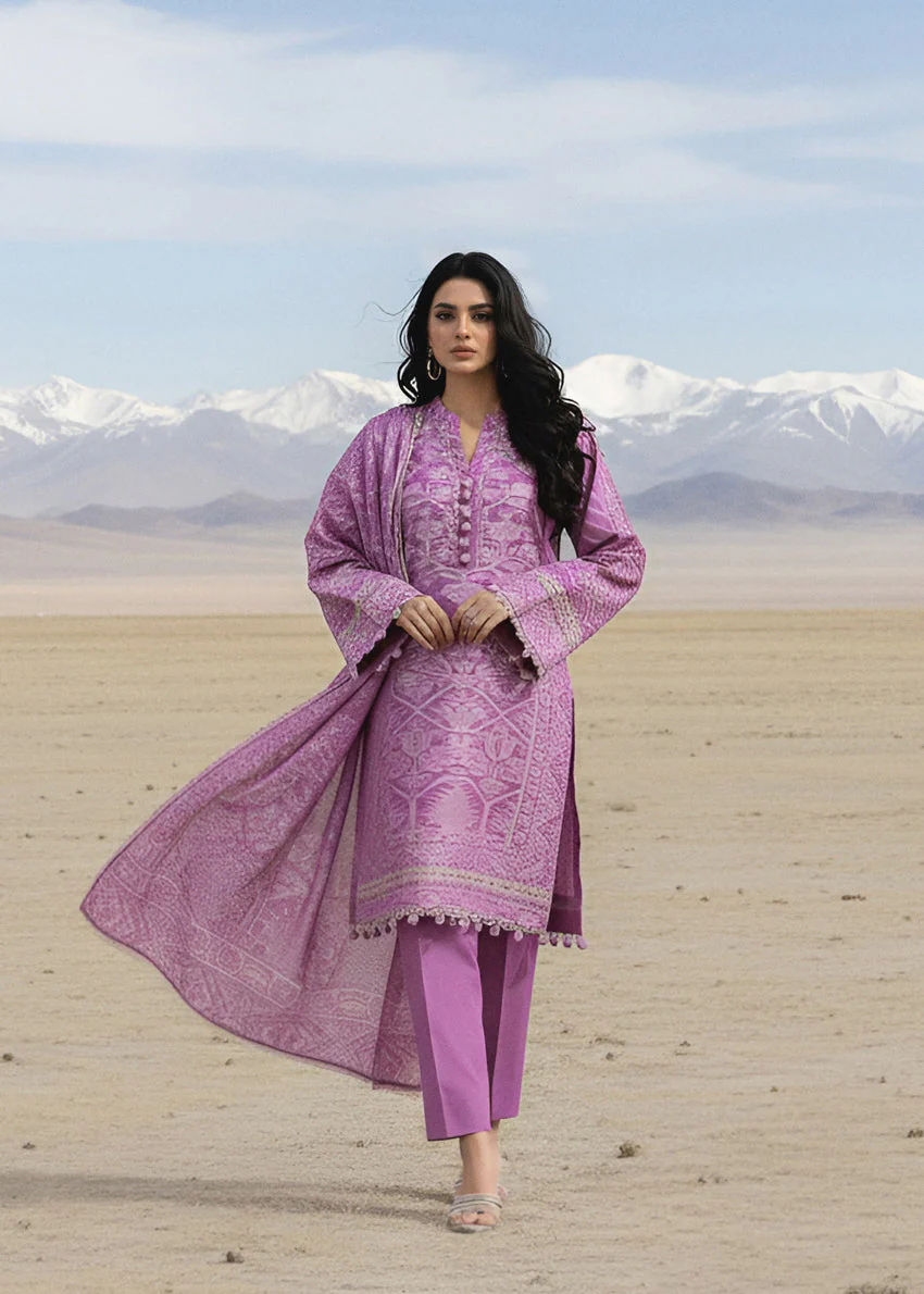 Bonanza Purple-Jacquard-3 Pc (WUS25J3044) Satrangi Winter Collection 2025